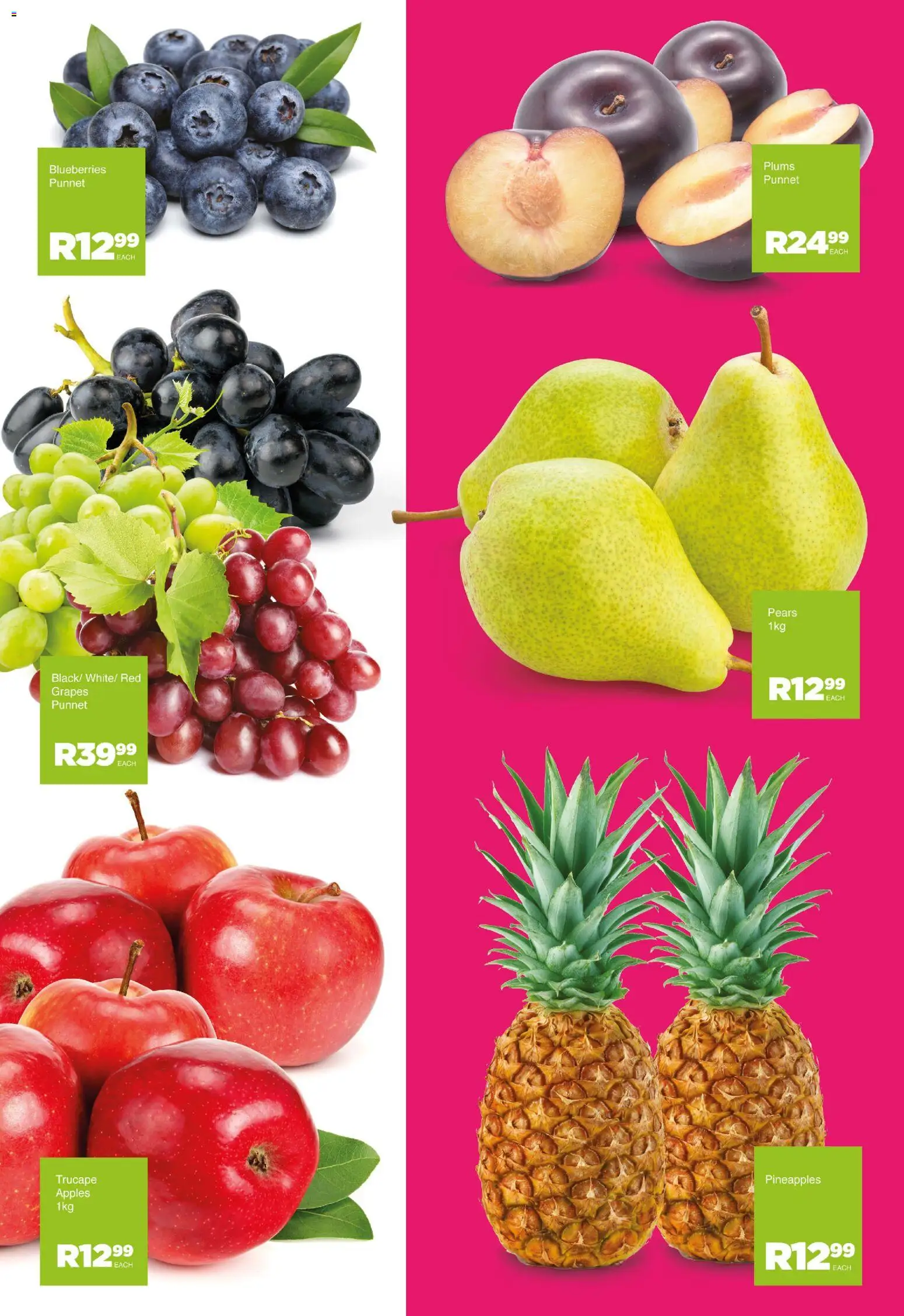 New Save catalogue – valid from 29/10/2026 | Page: 6 | Products: Pears, Blueberries, Apples, Grapes