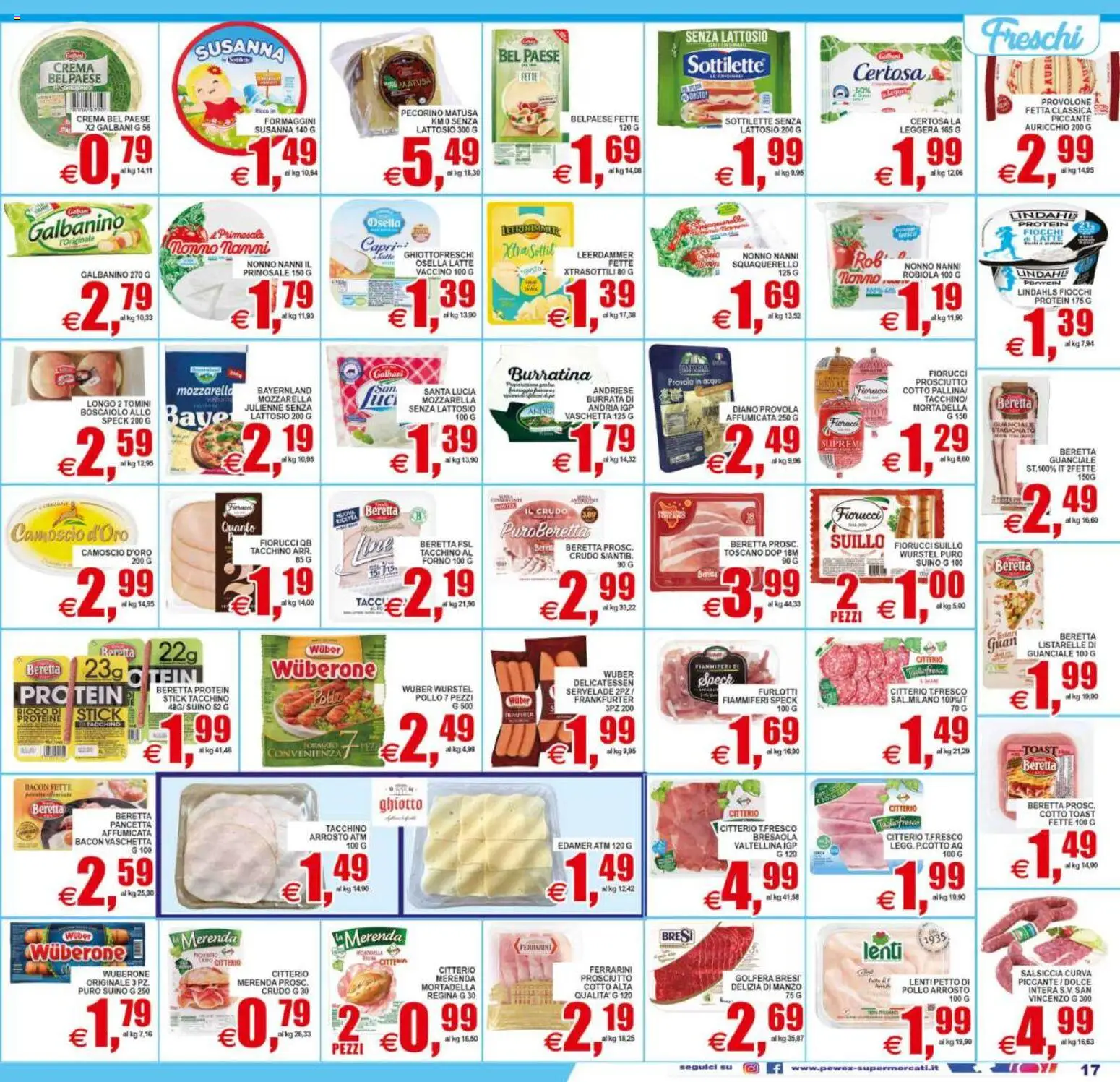 Volantino Pewex del 01/07/2026 | Pagina: 17 | Prodotti: Speck, Acqua, Provola, Robiola