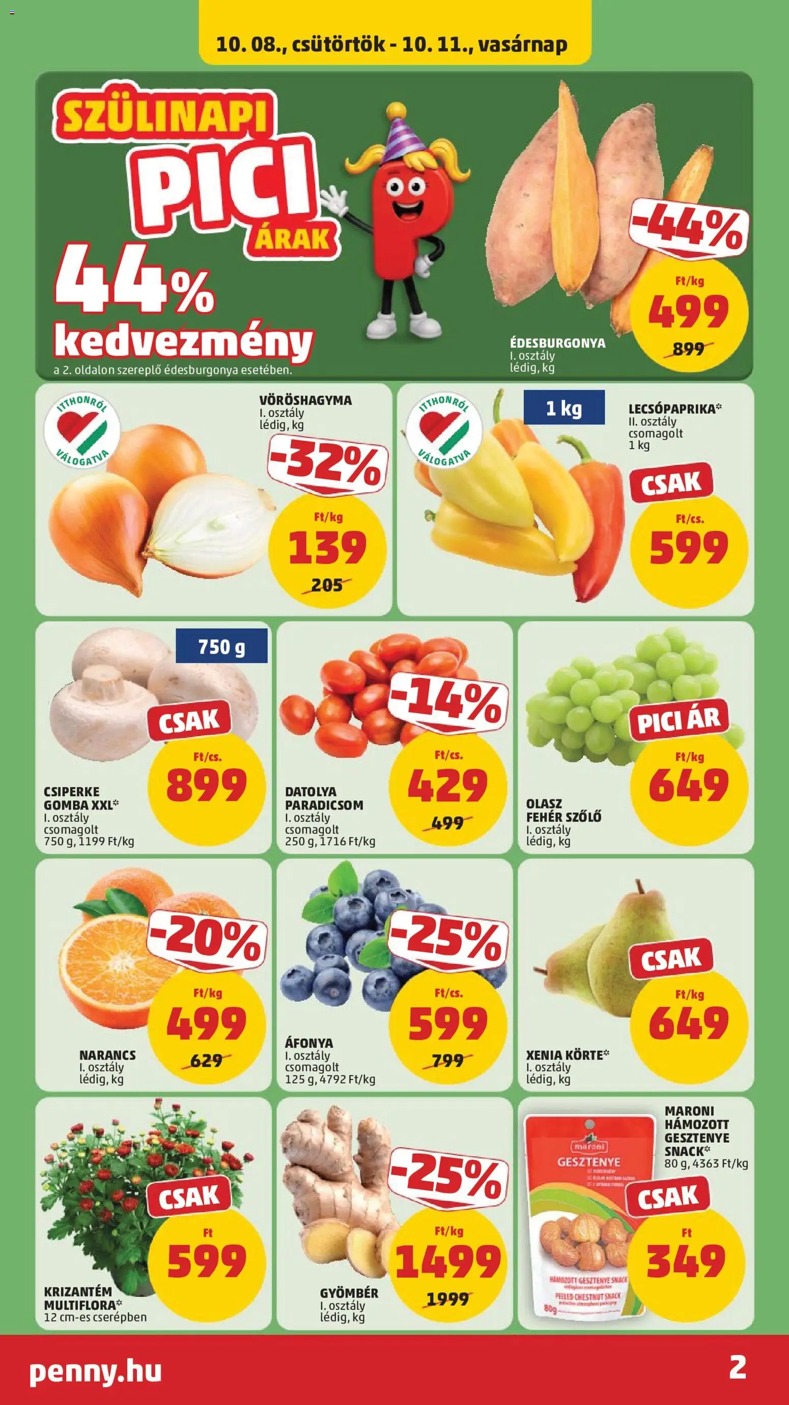 PENNY akciós ujság - amely érvényes a következő dátumtól: 2026.10.08. | Oldal: 2