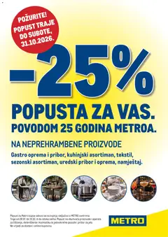 Metro - 25% popusta za vas - Pregled kataloga iz trgovine Metro, vrijedi od 28.10.2026