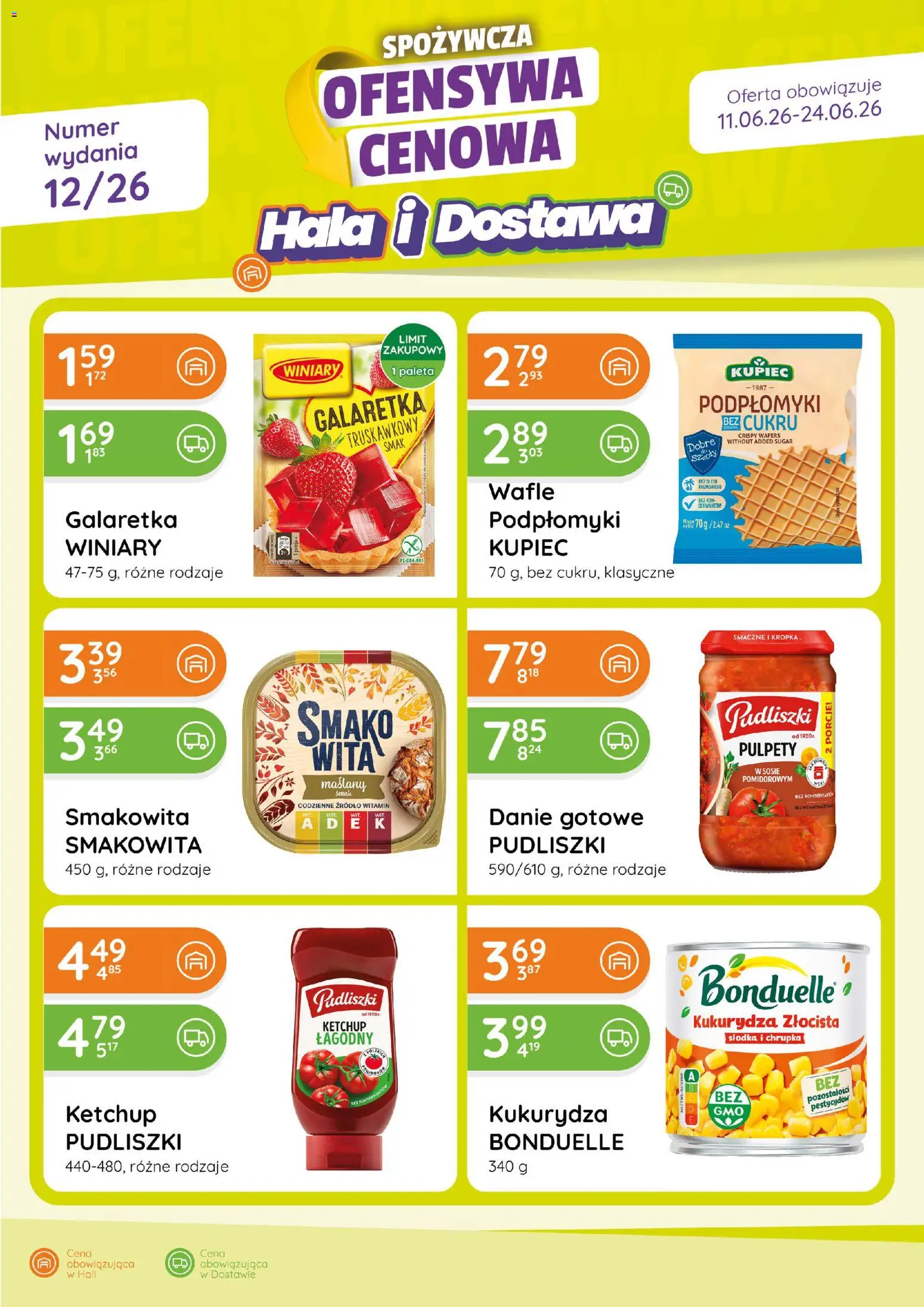 Eurocash gazetka - Ofensywa Spożywcza od 11.06.2026 | Strona: 1 | Produkty: Galaretka, Ketchup, Wafle, Kukurydza