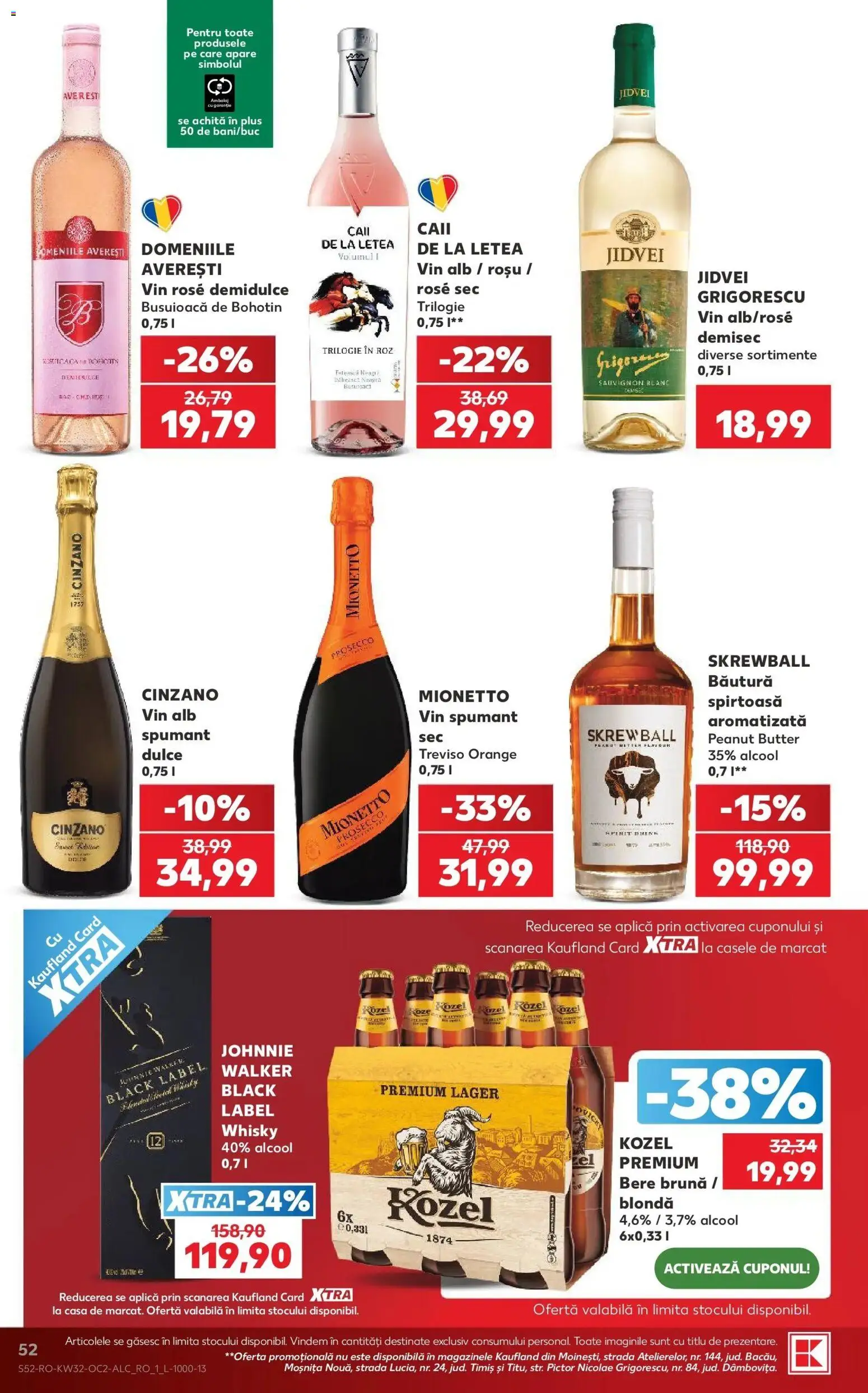 Noul catalog Kaufland – valabil de la 05.08.2026 | Pagină: 52 | Produse: Premium, Aplică, Vin, Bere