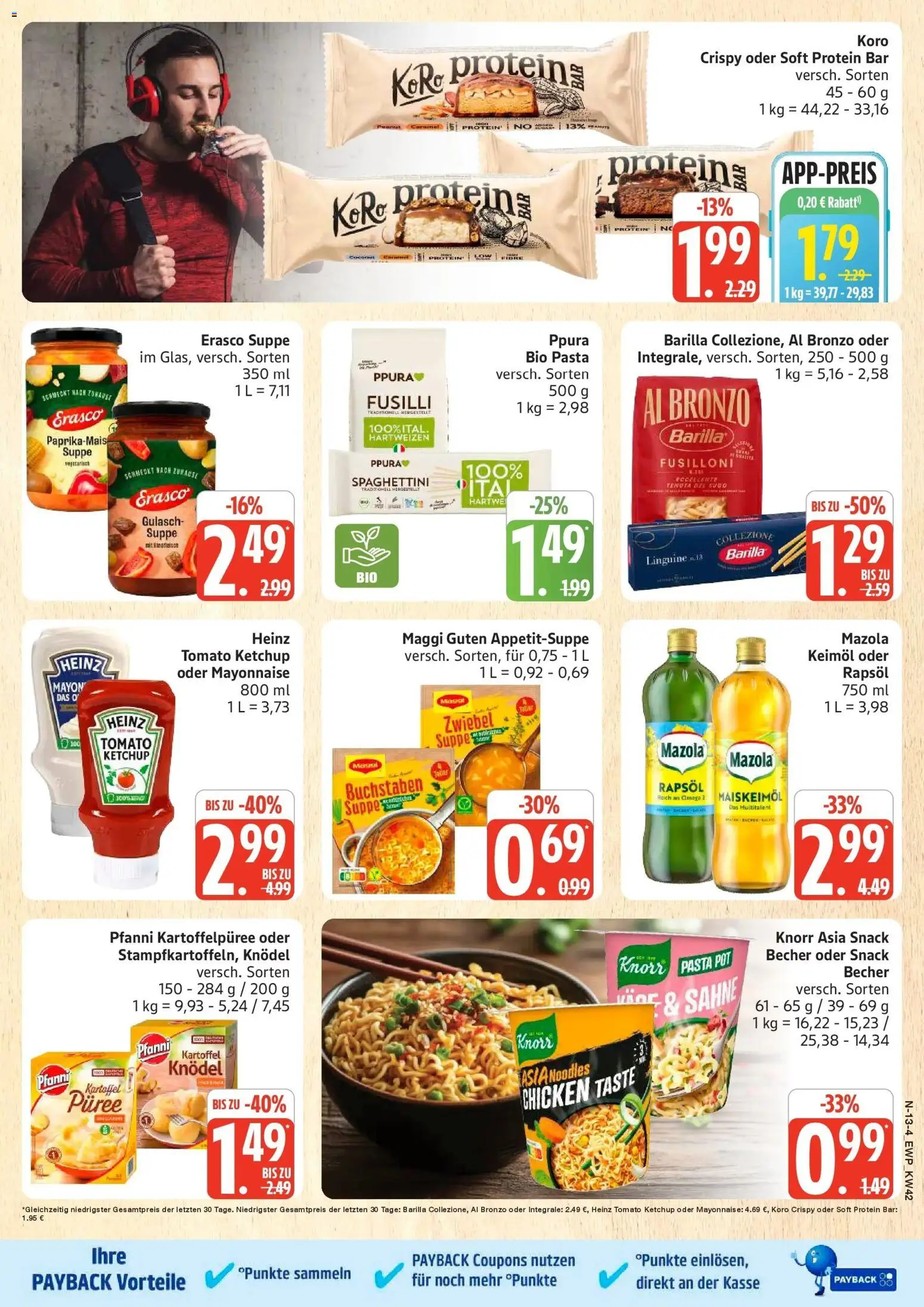 Edeka Prospekt Rostock (ab 12.10.2026) » Angebote Online | Seite: 13 | Produkte: Knorr, Mayonnaise, Pasta, Erasco
