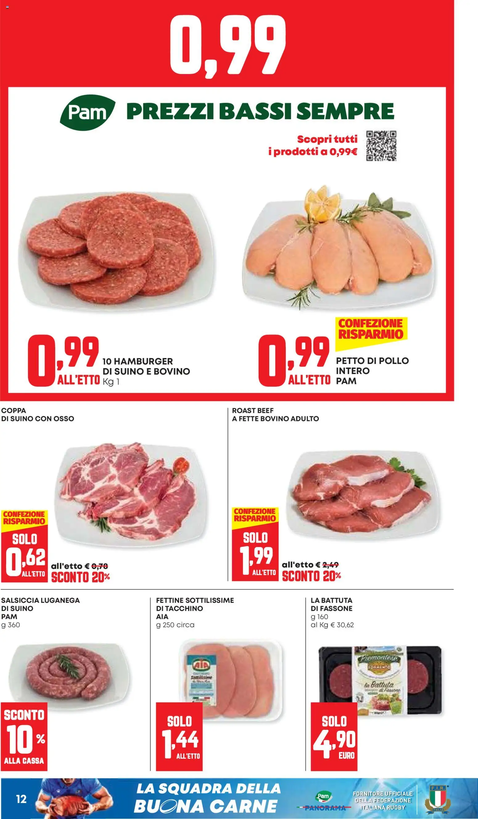 Volantino Panorama del 27/08/2026 | Pagina: 12 | Prodotti: Suino, Tacchino, Salsiccia, Carne
