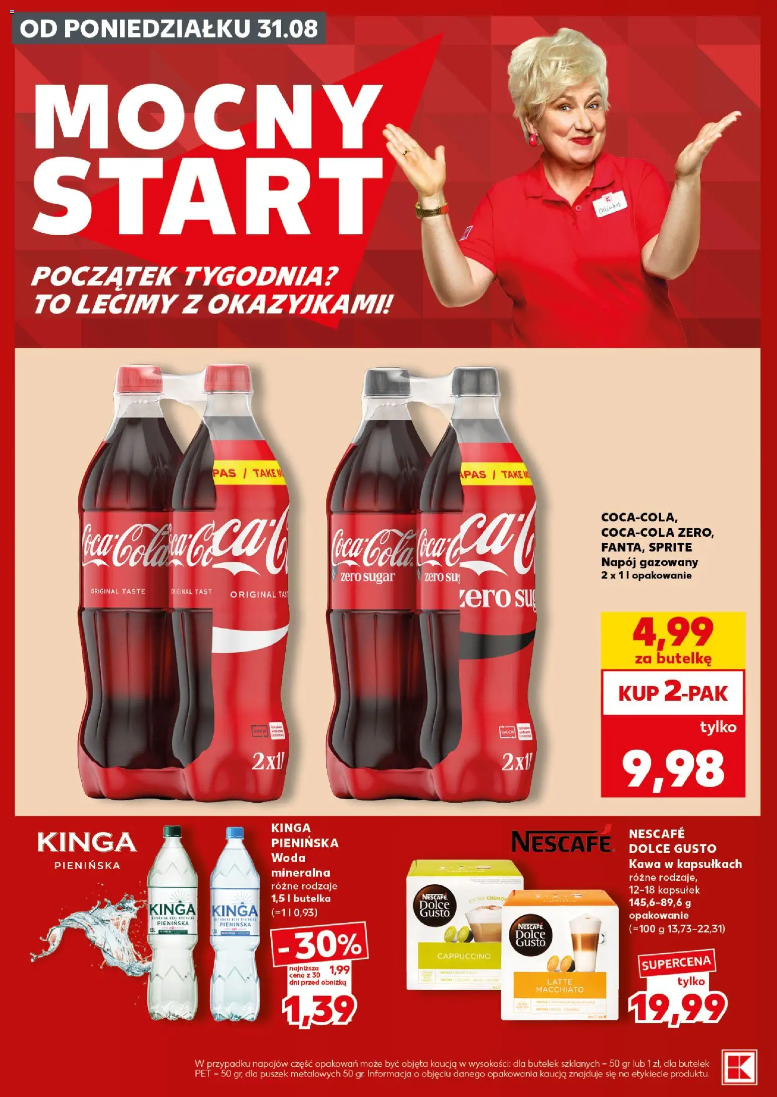 Kaufland Polsko leták - Mocny start od 31.08.2026 | Strana: 8 | Produkty: Nescafé Dolce Gusto, Nescafé, Sprite, Cappuccino