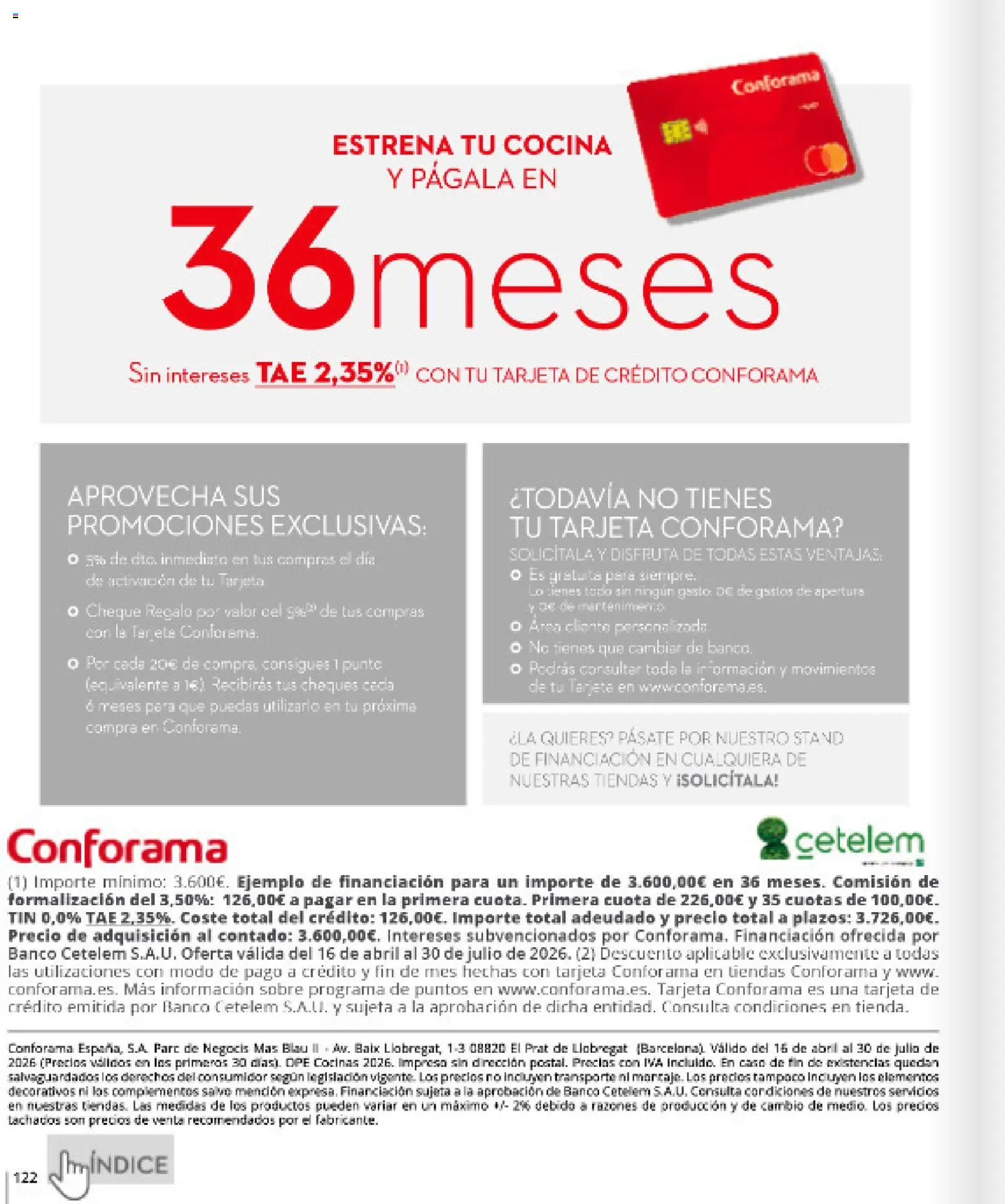 Conforama folleto │ válido desde el 16.04.2026 | Página: 122 | Productos: Cocina