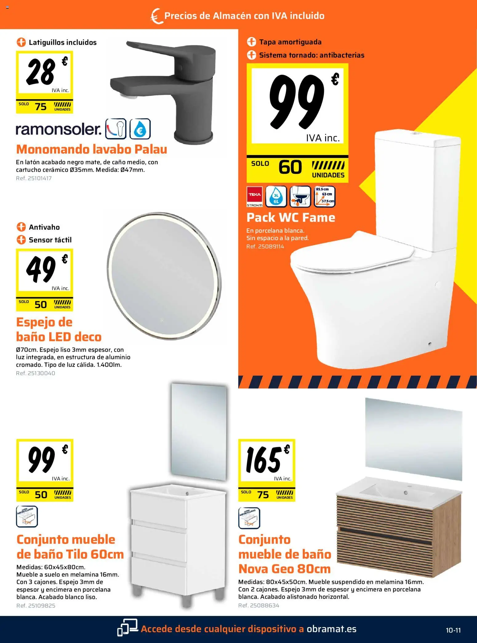 Obramat folleto │ válido desde el 23.06.2026 | Página: 11 | Productos: Lavabo, Baño, Espejo