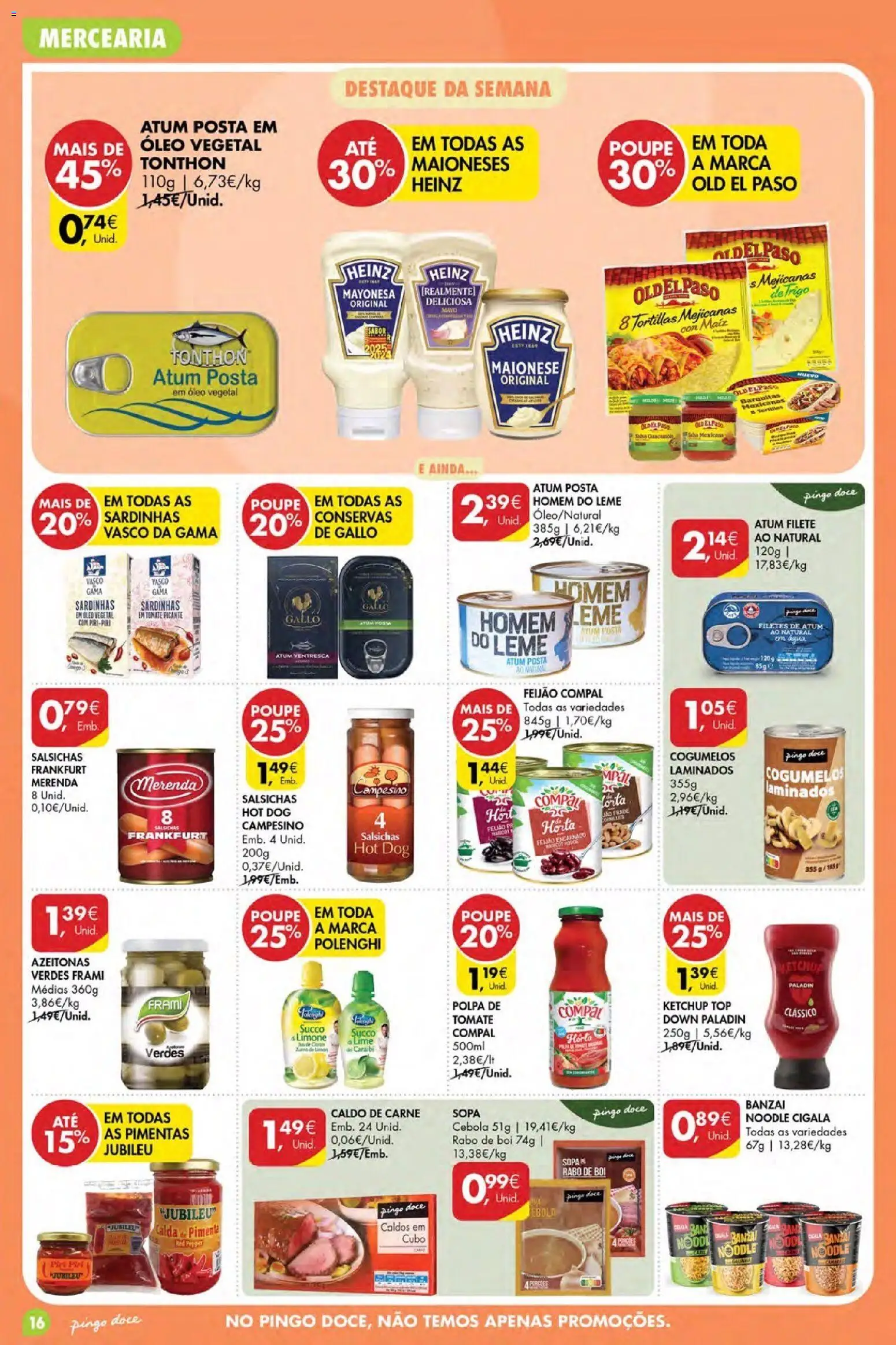 Pingo Doce Poupe Esta Semana Açores │ válido de 28.05.2026 | Página: 16 | Produtos: Azeitonas, Pimenta, Sardinhas, Cogumelos