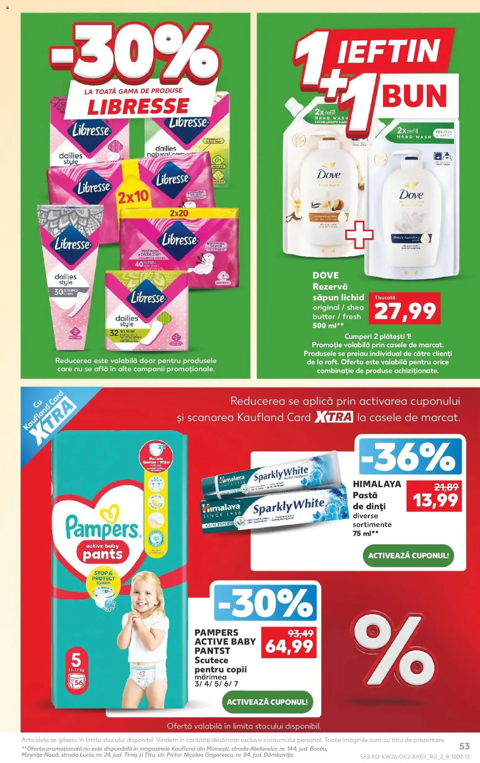 Noul catalog Kaufland – valabil de la 24.06.2026 | Pagină: 53 | Produse: Delgeç, Pirinç gevreği, Pastă de dinți, Rezervă săpun
