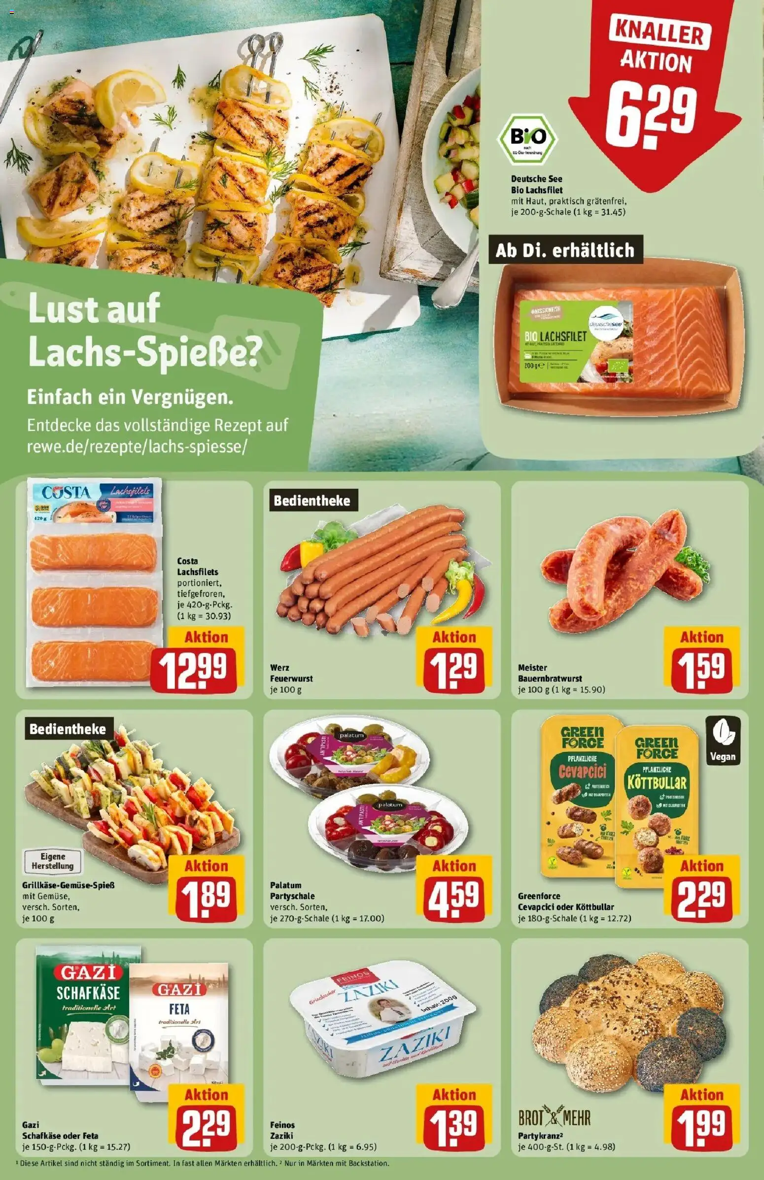 REWE Prospekt ab 04.05.2026 zum Blättern » Angebote | Seite: 24 | Produkte: Feta, Cevapcici, Brot
