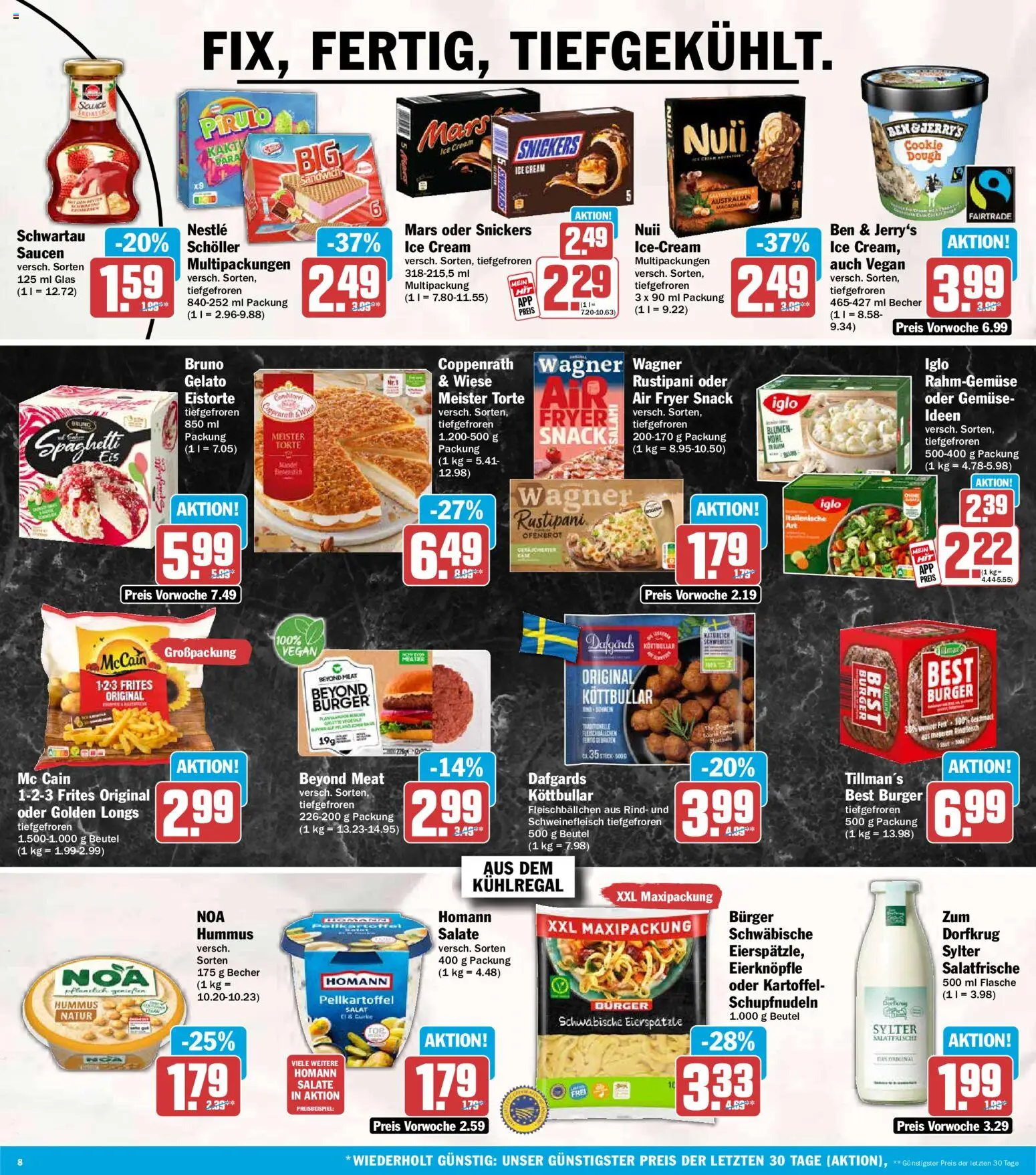 HIT Prospekt – gültig ab 13.07.2026 | Seite: 8 | Produkte: Blumen, Burger, Mars, Schweinefleisch