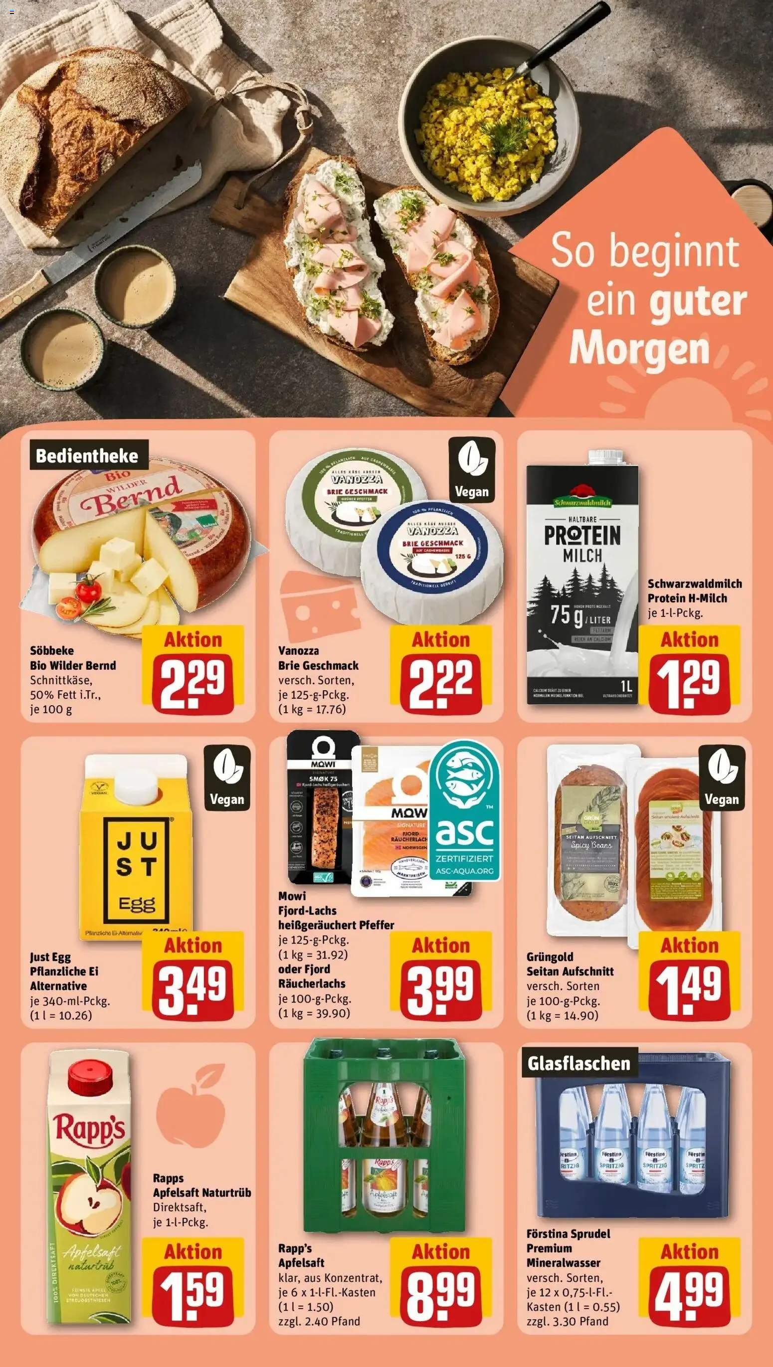 REWE Prospekt ab 05.10.2026 zum Blättern » Angebote | Seite: 16 | Produkte: Milch, Käse, Räucherlachs, Pfeffer