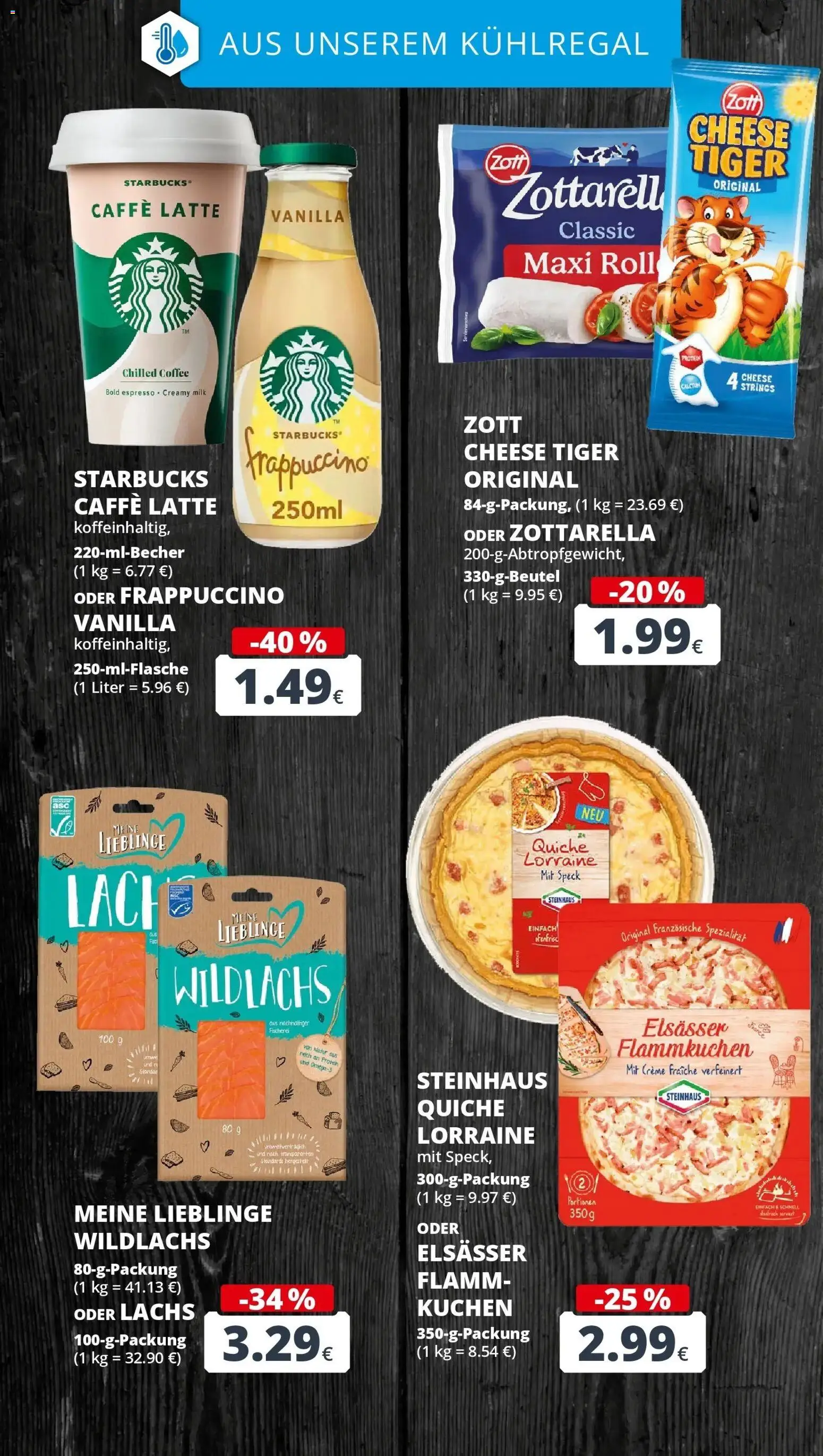 REWE Prospekt ab 07.09.2026 zum Blättern » Angebote | Seite: 21 | Produkte: Starbucks, Creme, Lachs, Kuchen