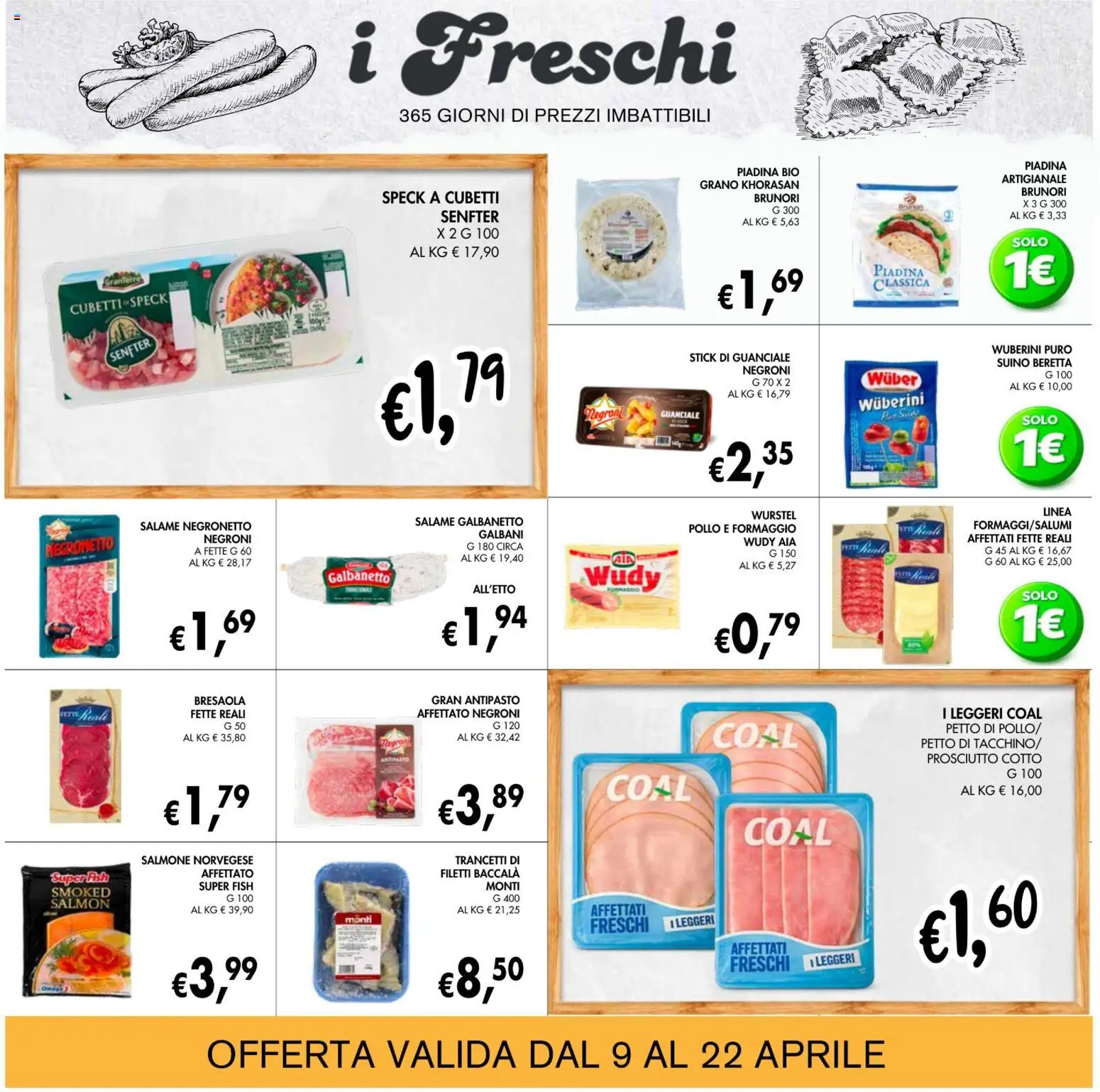Volantino Coal del 09.04.2026 | Pagina: 12 | Prodotti: Prosciutto Cotto, Bresaola, Suino, Prosciutto
