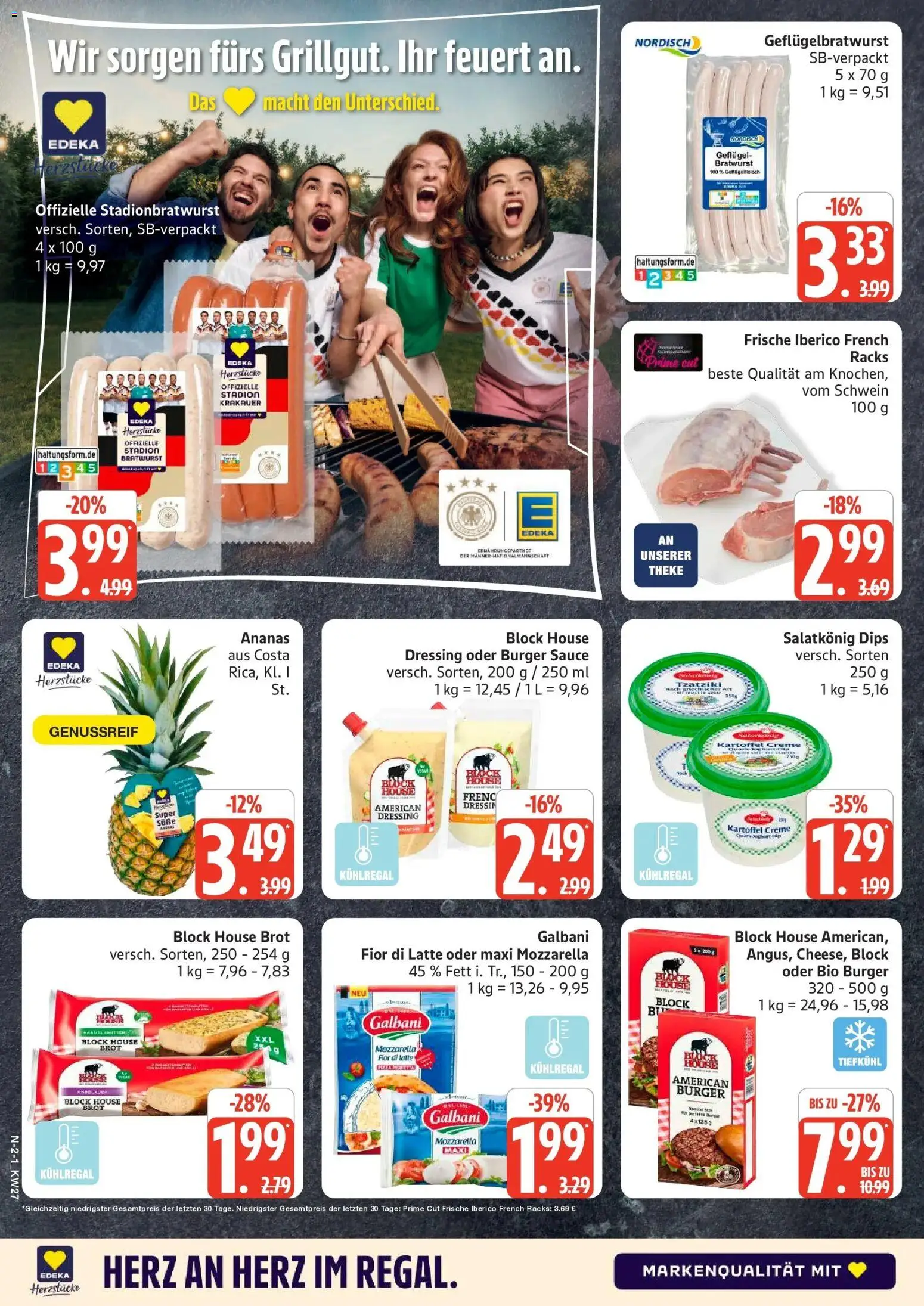 Edeka - EDEKA: Wochenangebote – gültig ab 28.06.2026 | Seite: 2 | Produkte: Joghurt, Mozzarella, Burger, Ananas