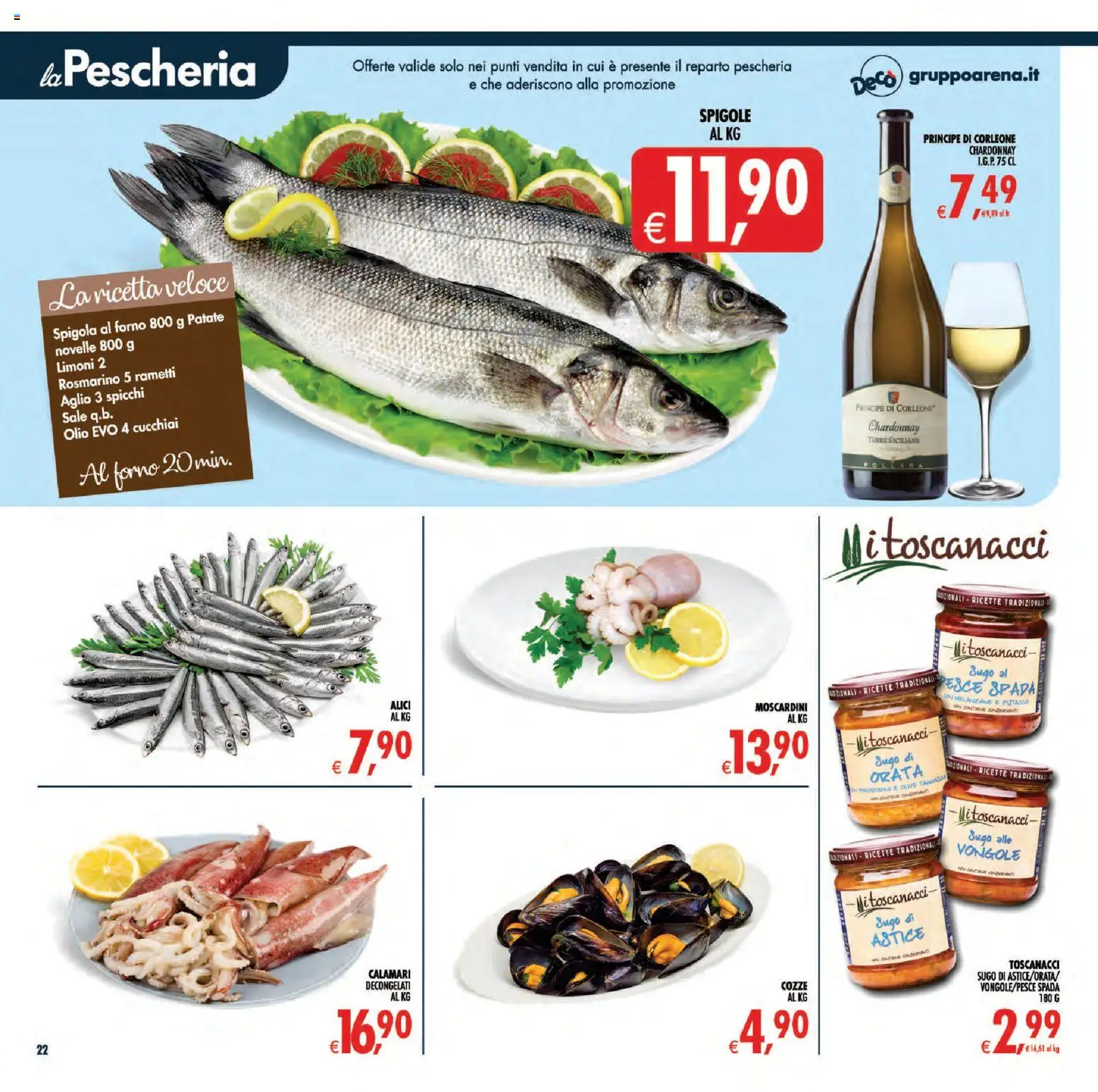 Volantino Decò del 11/09/2026 | Pagina: 23 | Prodotti: Calamari, Sale, Spigola, Alici