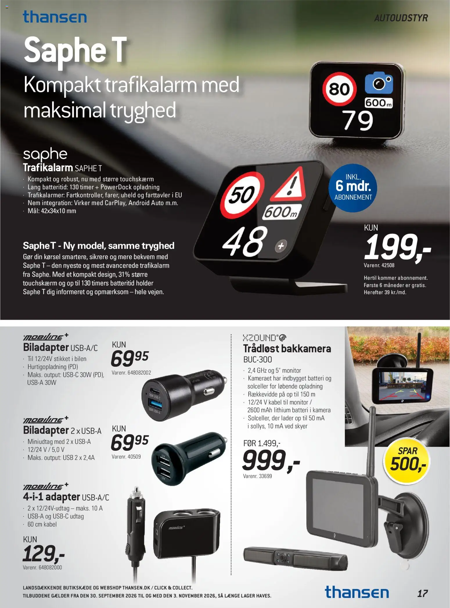 Thansen tilbudsavis – gyldig fra 30/09/2026 | Side: 17 | Produkter: USB, Kabel, Batteri, Kamera