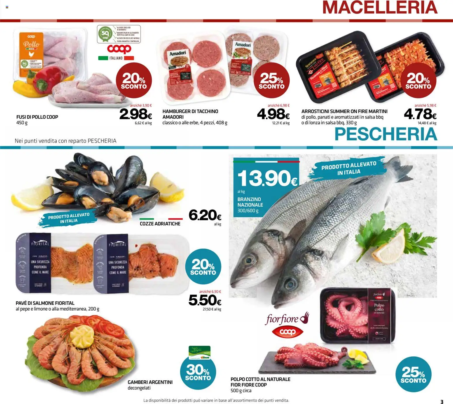 Volantino Superconti del 21.05.2026 | Pagina: 3 | Prodotti: Pollo, Gamberi, Cozze, Hamburger