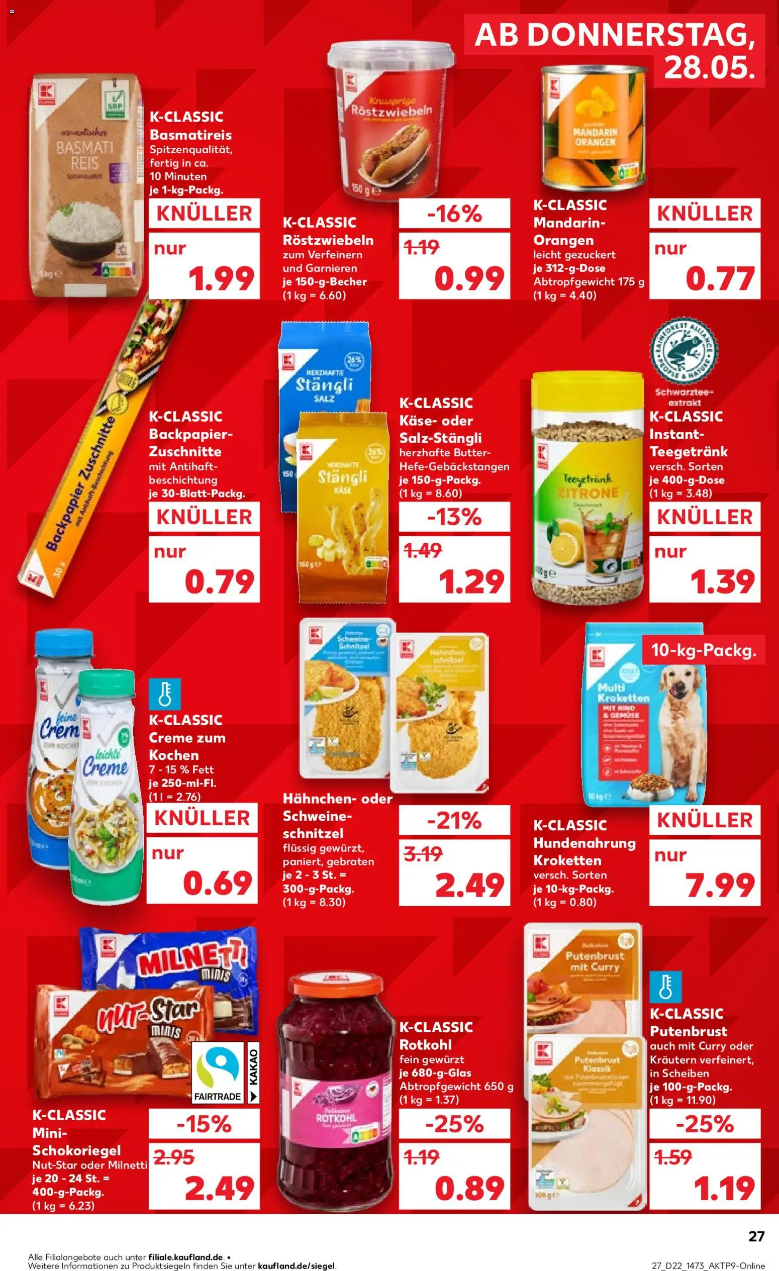 Kaufland Prospekt Berlin – gültig ab 28.05.2026 | Seite: 27 | Produkte: Orangen, Salz, Zitrone, Reis