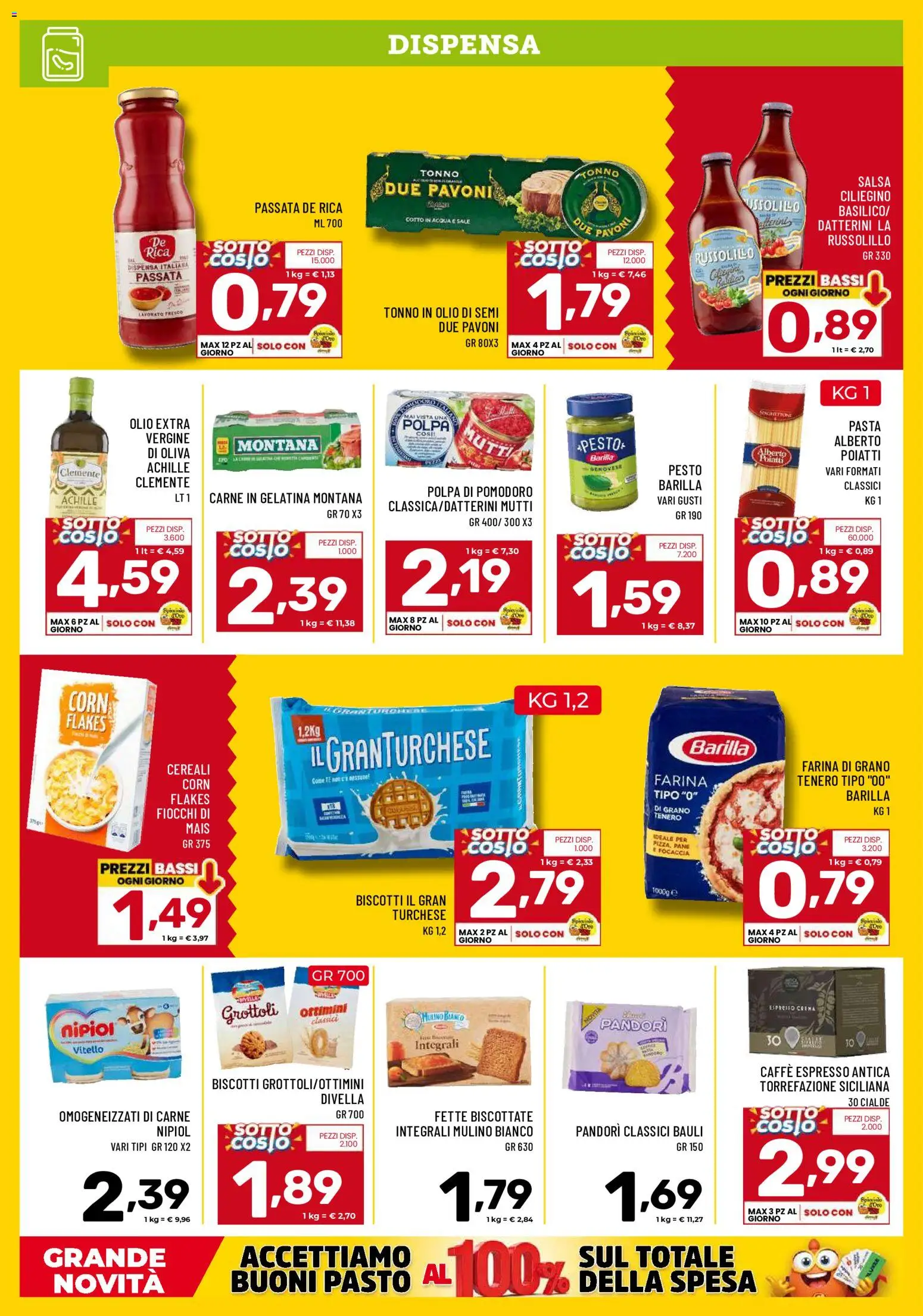 Volantino Il Centesimo del 23/10/2026 | Pagina: 8 | Prodotti: Olio di semi, Crema, Sale, Mutti