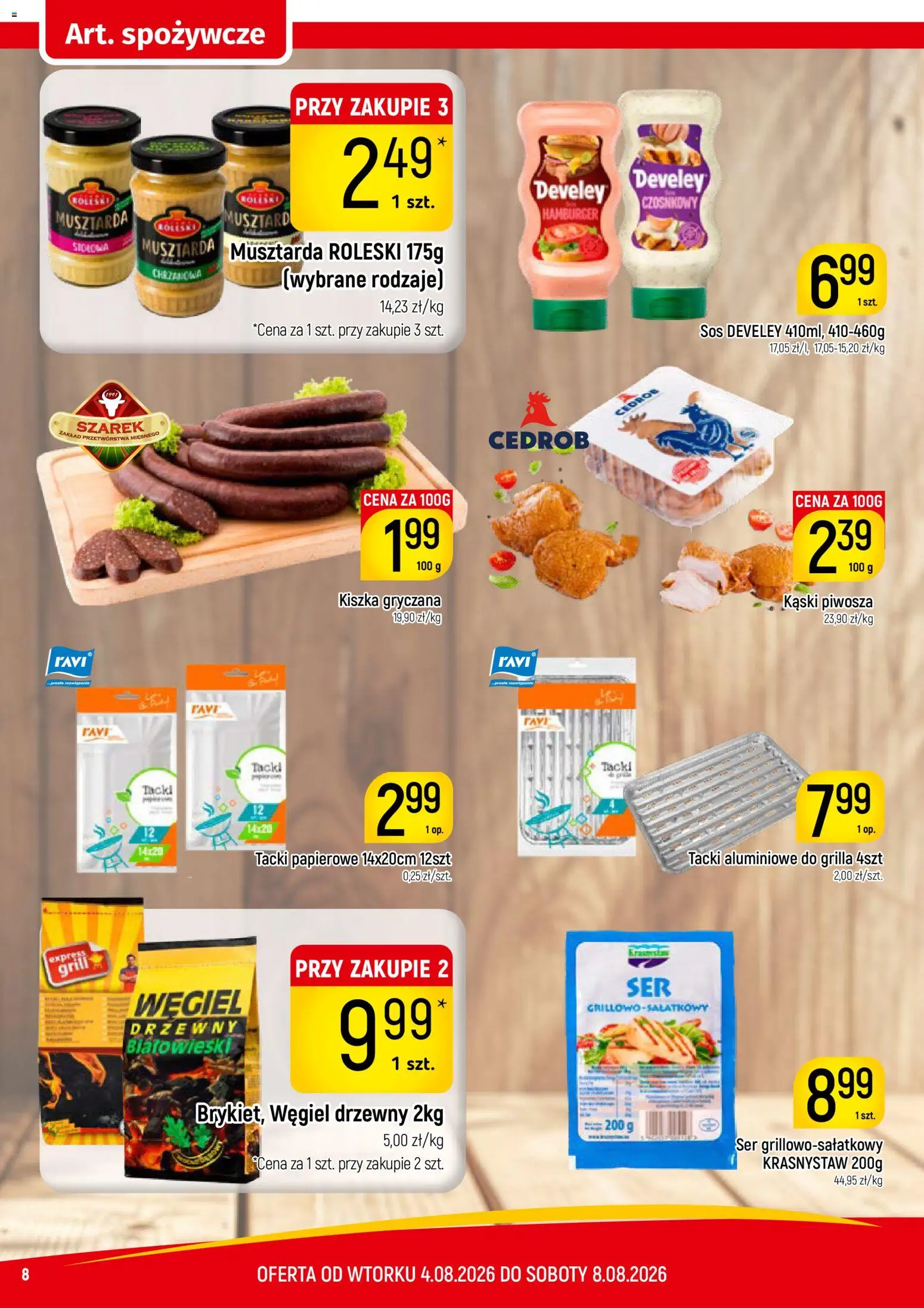 Piotruś Pan gazetka od 04.08.2026 | Strona: 8 | Produkty: Hamburger, Grill, Ser, Sos