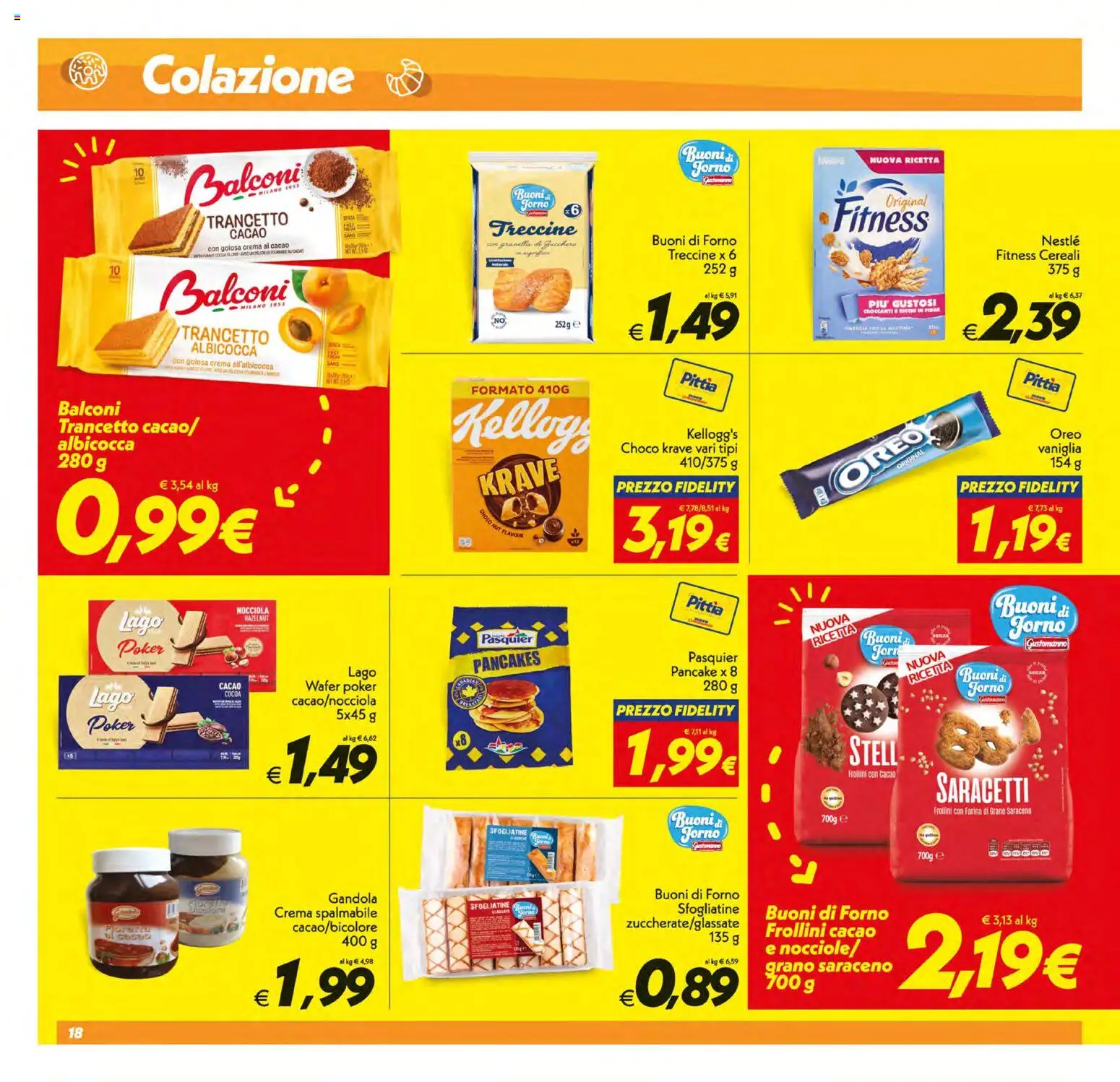 Volantino SuperConveniente del 01/09/2026 | Pagina: 18 | Prodotti: Cereali, Farina, Cacao, Forno
