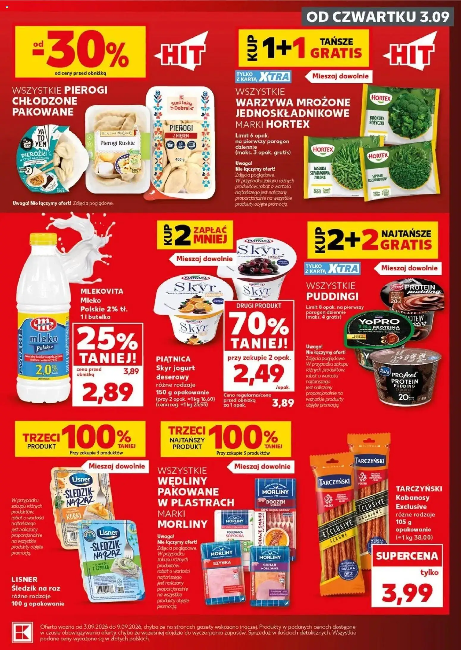 Kaufland gazetka - Mocny start od 07.09.2026 - od jutra PDF | Strona: 9 | Produkty: Schab, Pierogi, Piątnica, Brokuły