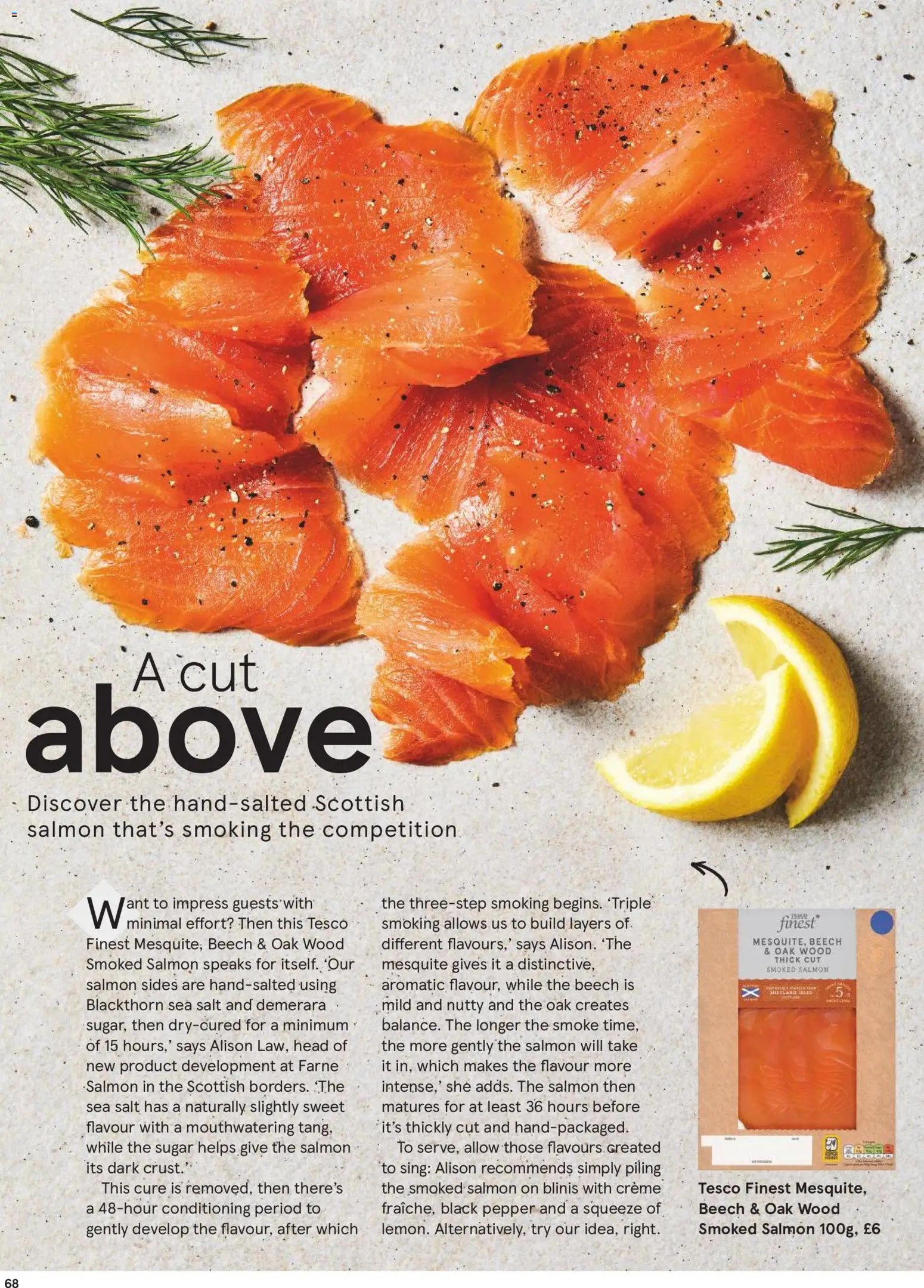 {H1} | Page: 68 | Products: Salmon, Smoked salmon, Salt, Sea salt