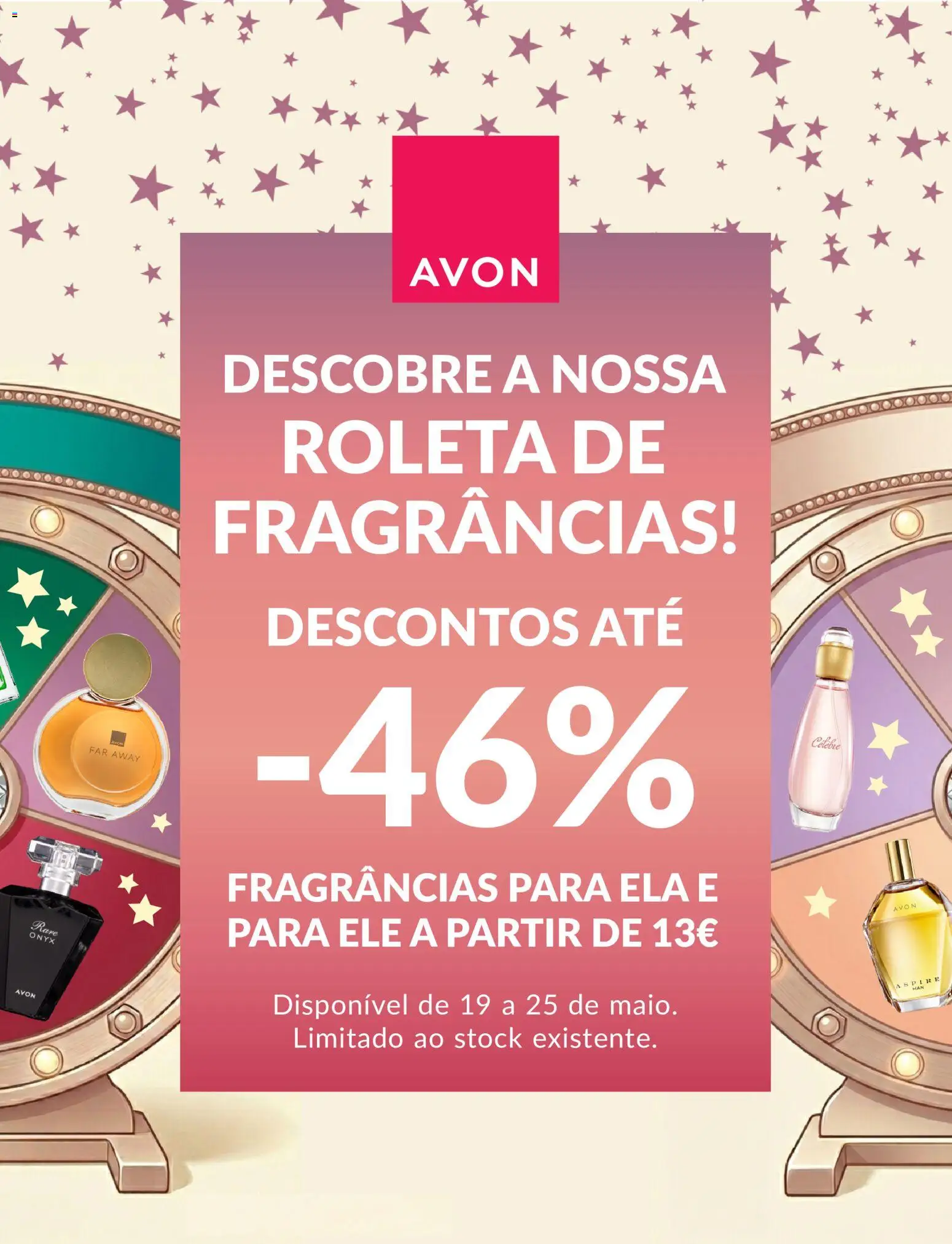 Catálogo AVON Campanha Descobre a nossa roleta de fragrâncias! │ válido de 19.05.2026 | Página: 1 | Produtos: Perfume
