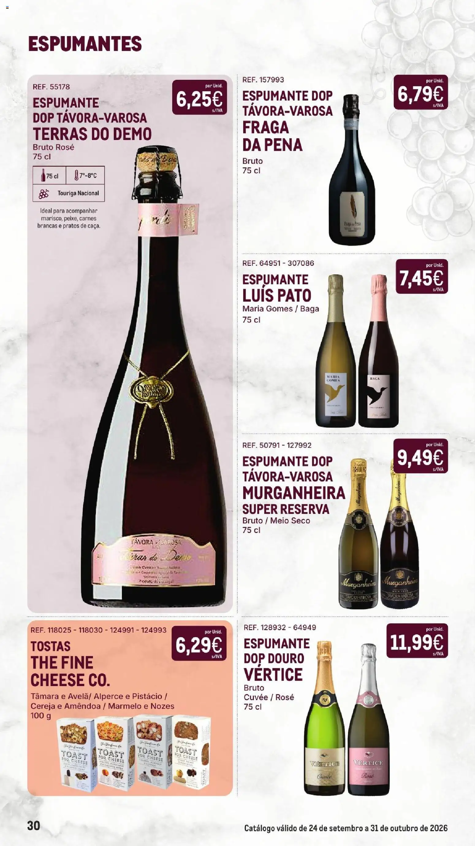 Makro Especial Vinhos │ válido de 24/09/2026 | Página: 30 | Produtos: Espumante, Pratos, Cereja, Nozes
