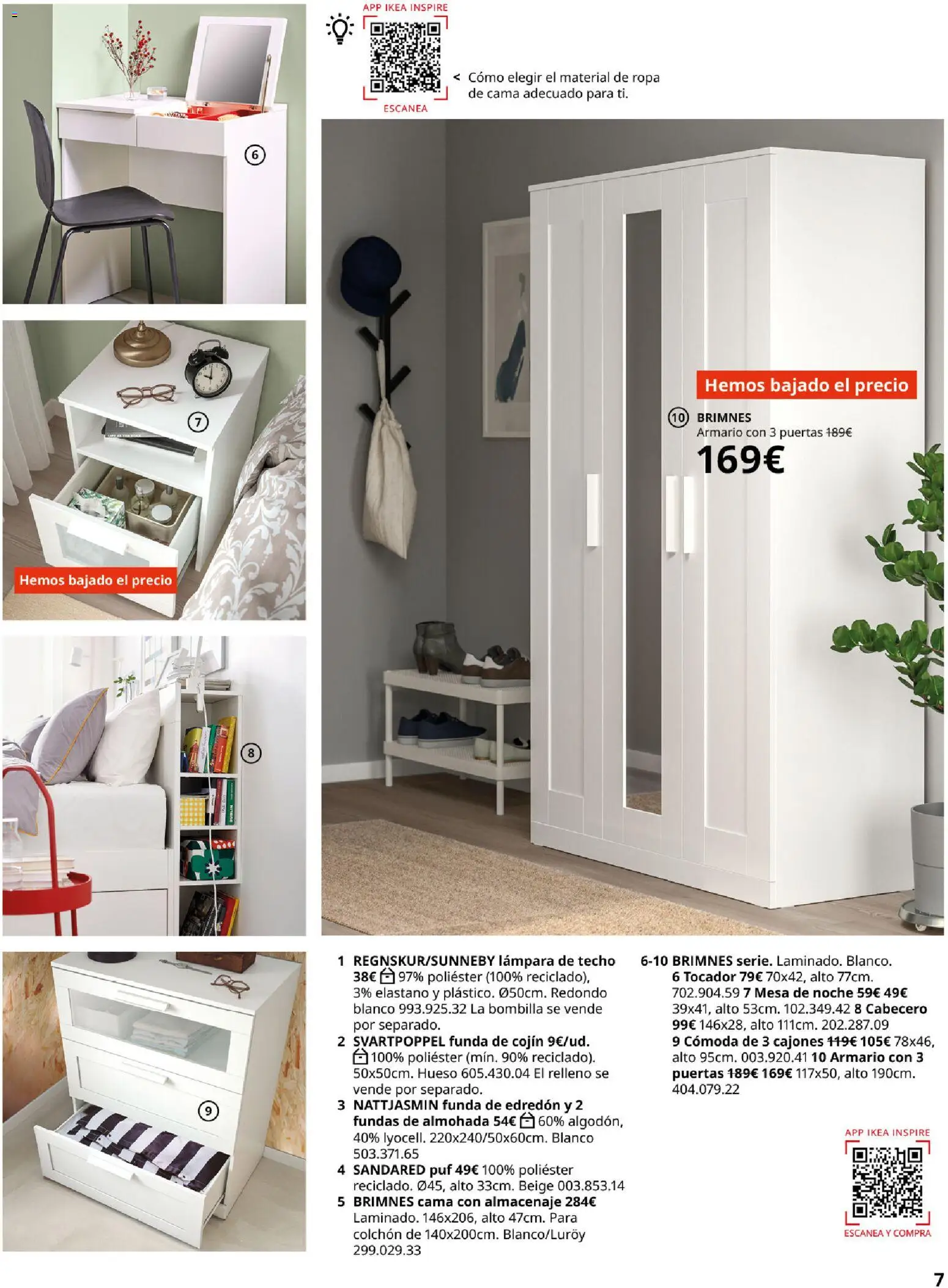 Catálogo IKEA Dormitorios │ válido desde el 01/02/2026 | Página: 7 | Productos: Almohada, Cojín, Mesa, Armario