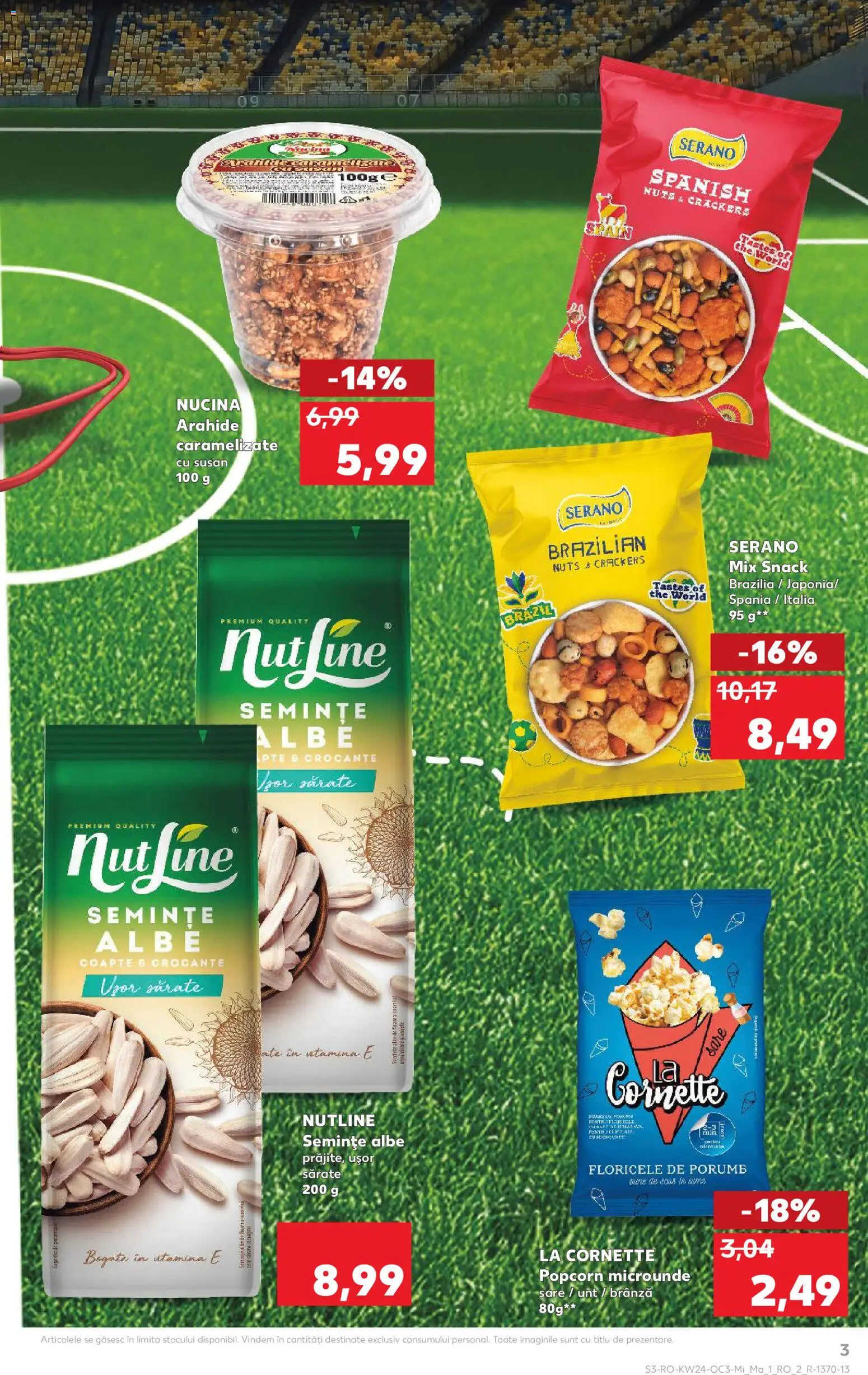Noul catalog Kaufland – valabil de la 10.06.2026 | Pagină: 3 | Produse: Arahide, Unt, Porumb, Sare