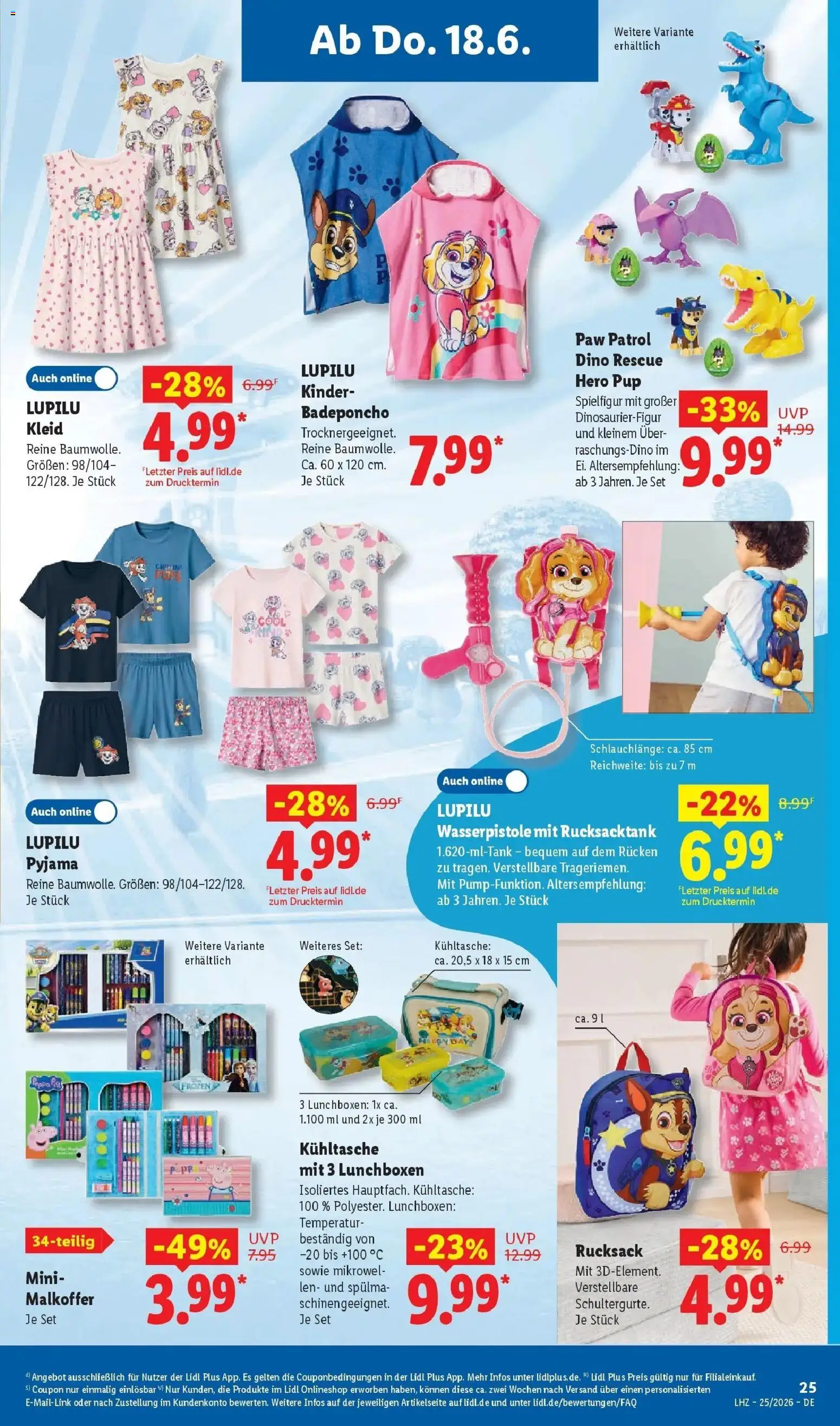 Lidl Prospekt Ebersbach – gültig ab 15.06.2026 | Seite: 45 | Produkte: Pyjama, Rucksack, Kleid