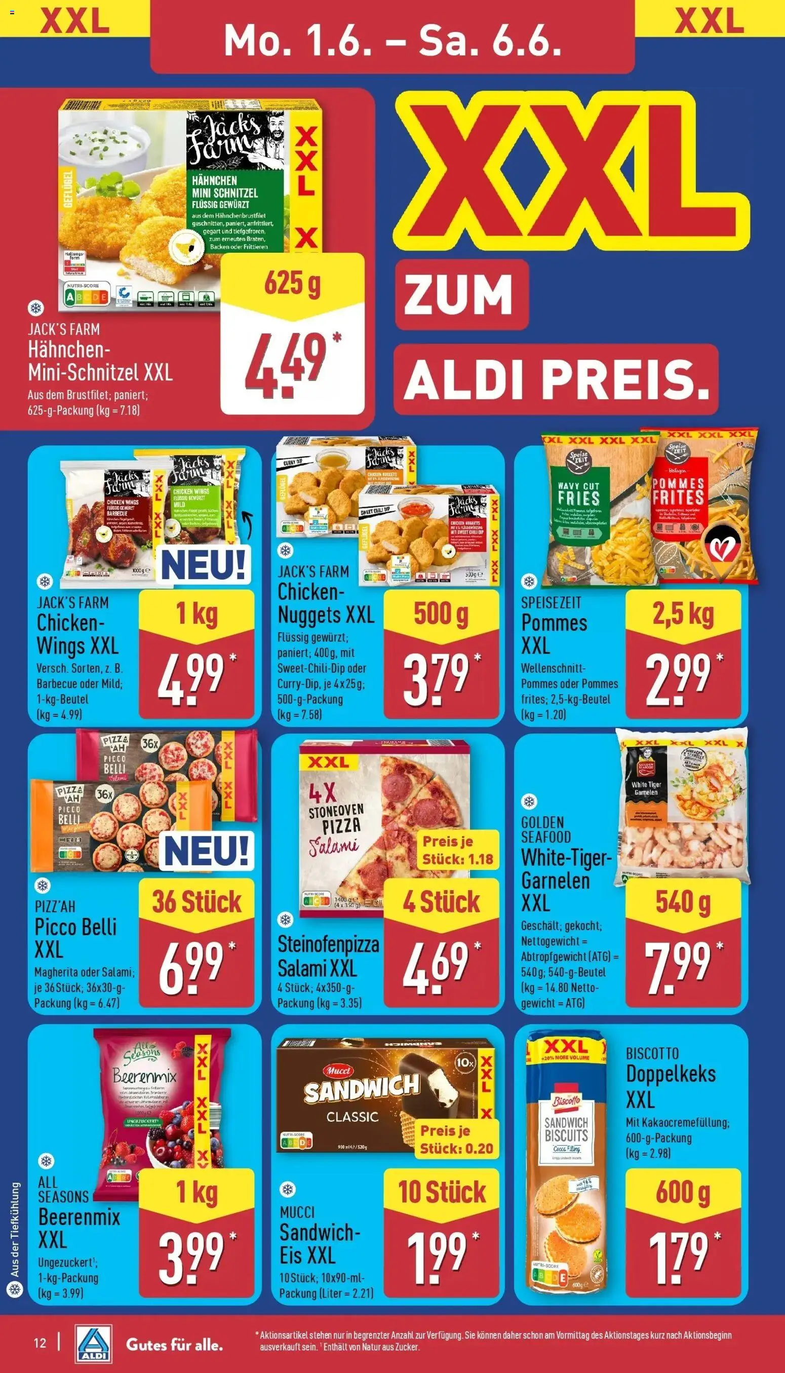 Aldi Wochenangebote – gültig ab 01.06.2026 | Seite: 13 | Produkte: Gewicht, Pommes, Chili, Pizza