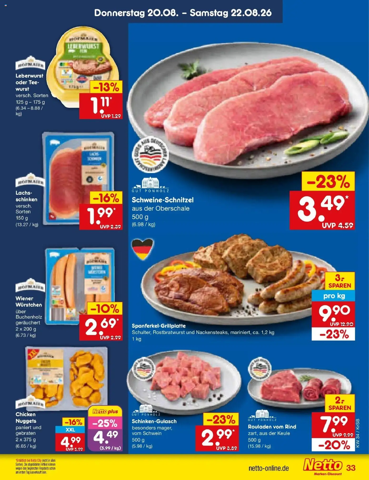 Netto Marken-Discount Prospekt Jüchen – gültig ab 17.08.2026 | Seite: 51 | Produkte: Lachs, Wurst, Schinken, Tee