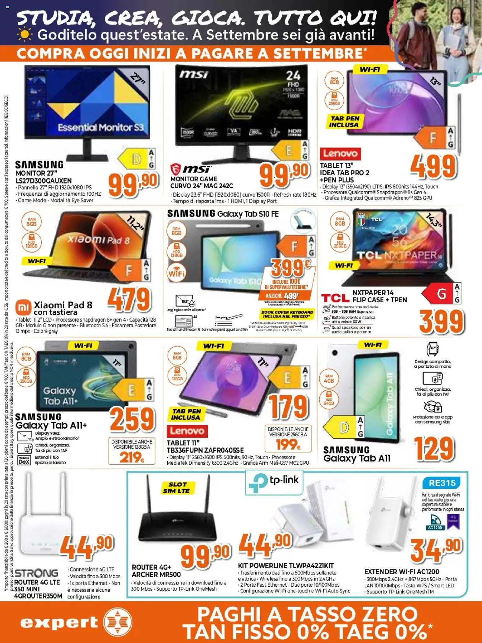 Volantino Expert del 04.06.2026 | Pagina: 20 | Prodotti: Monitor, Samsung Galaxy, Tablet, Audio