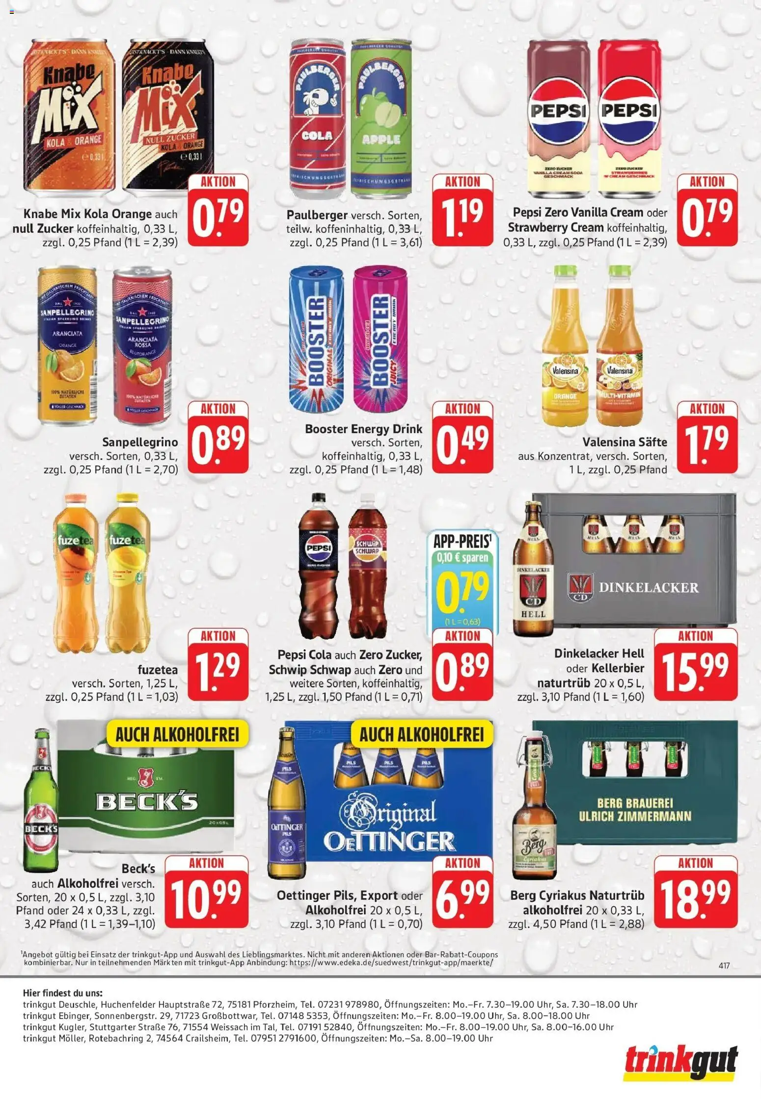 Trinkgut - trinkgut: Wochenangebote (ab 05.10.2026) » Angebote online | Seite: 6 | Produkte: Cola, Pils, Valensina, Zucker