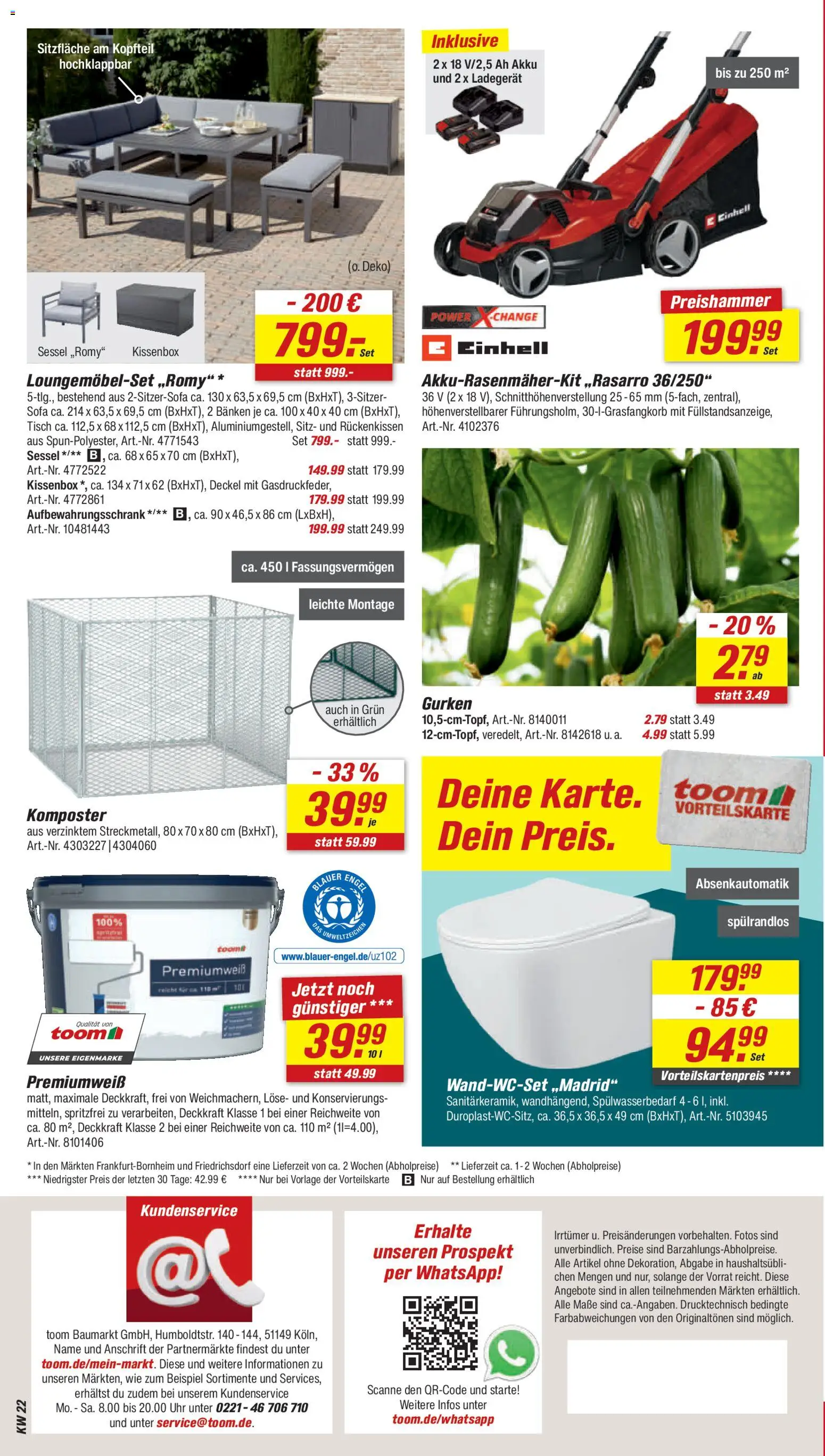 Toom Baumarkt Prospekt | 23.05.2026 | Wie erhält man einen begrenzten Rabatt? | Deutschland