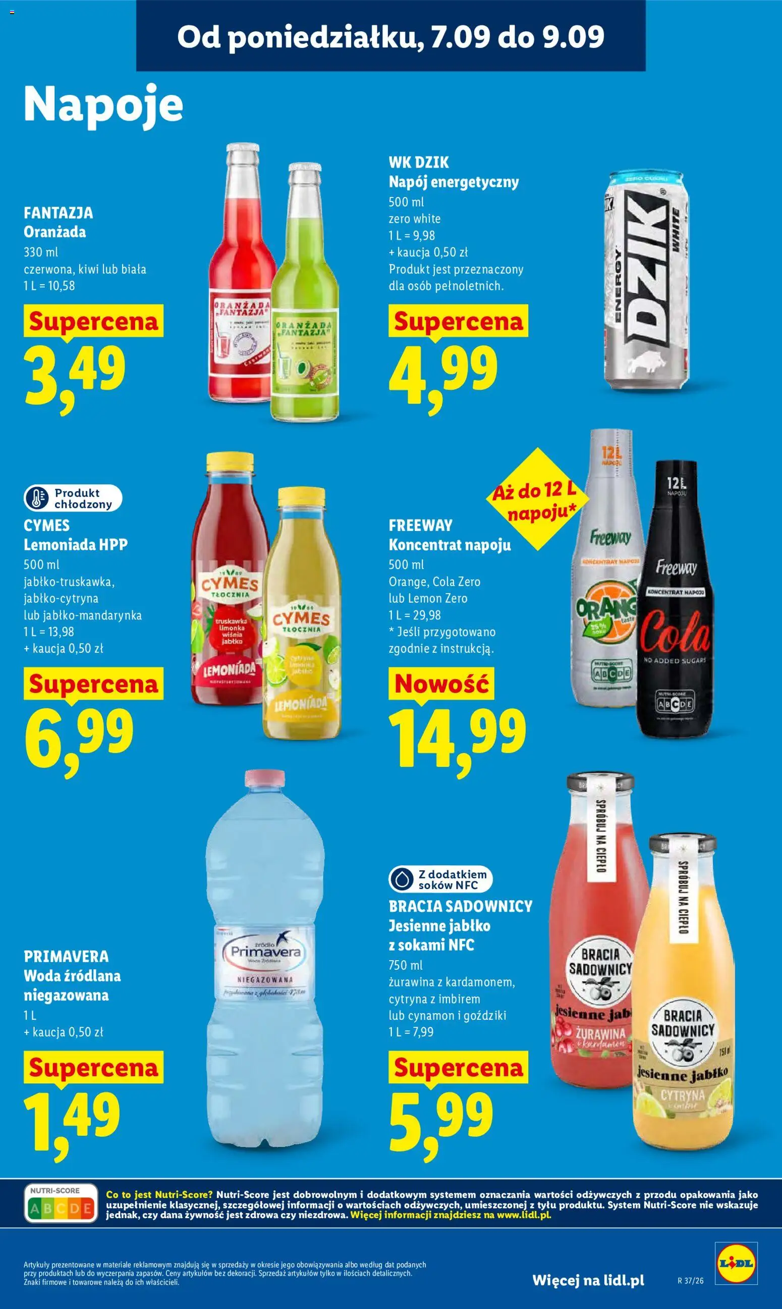 Lidl Polsko leták od 07.09.2026 | Strana: 69 | Produkty: Kiwi, Nápoje, Cola