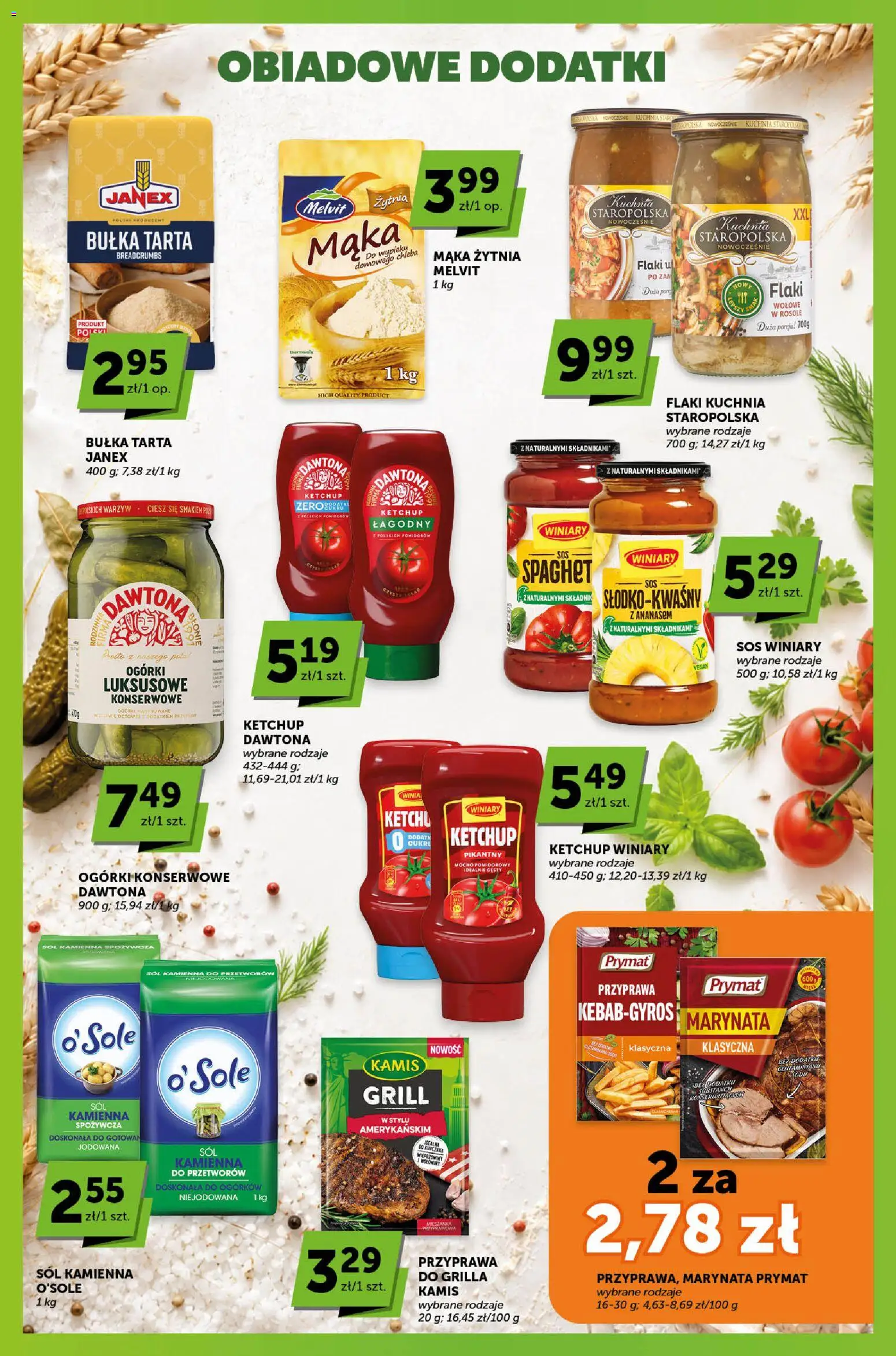 Groszek gazetka - Sprawdź, co więcej od 28.05.2026 | Strona: 3 | Produkty: Bułka, Flaki, Ogórki, Sos