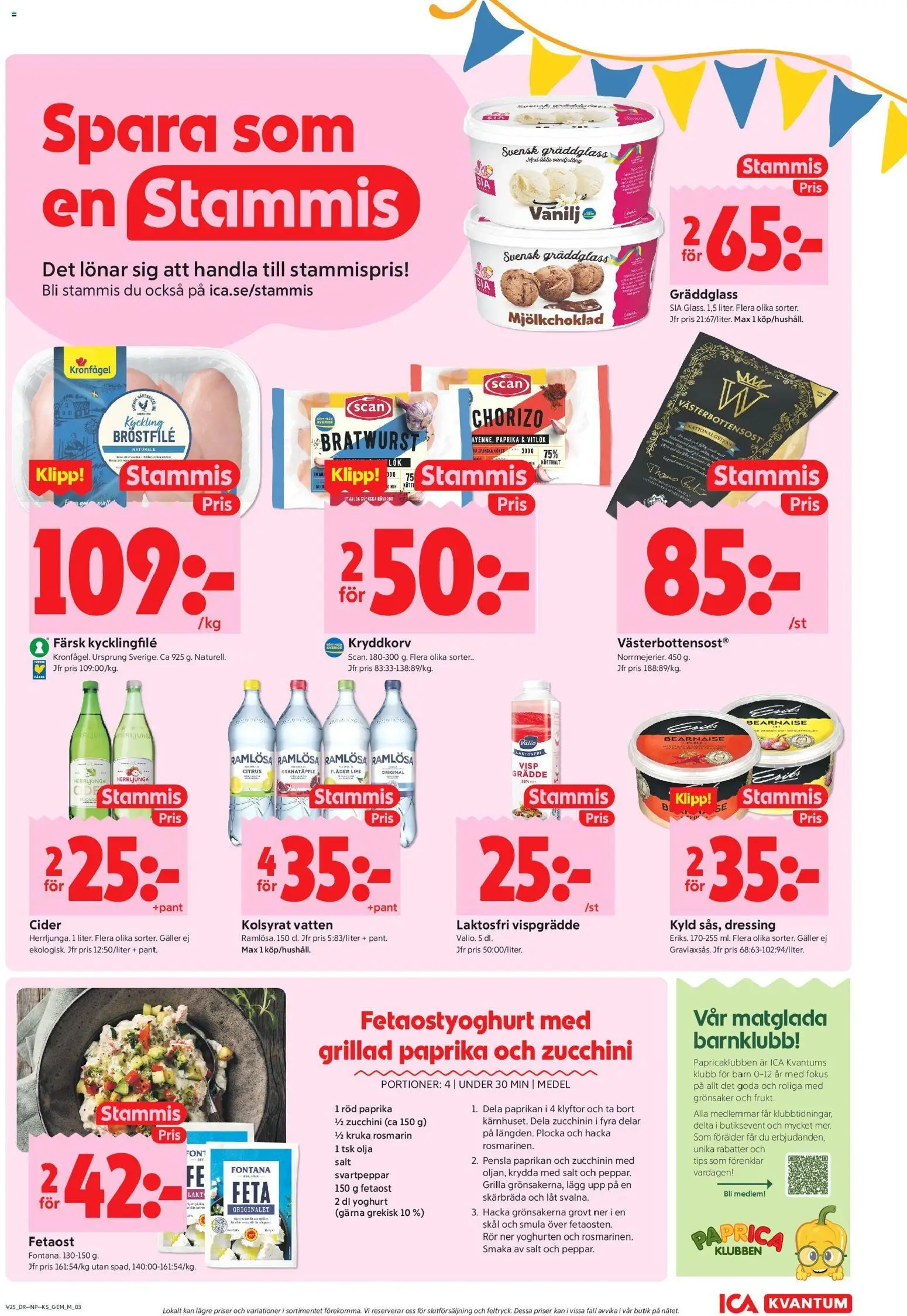 ICA Kvantum reklamblad aktuell från 15.06.2026 | Sida: 3 | Produkter: Galler, Fetaost, Olja, Lime