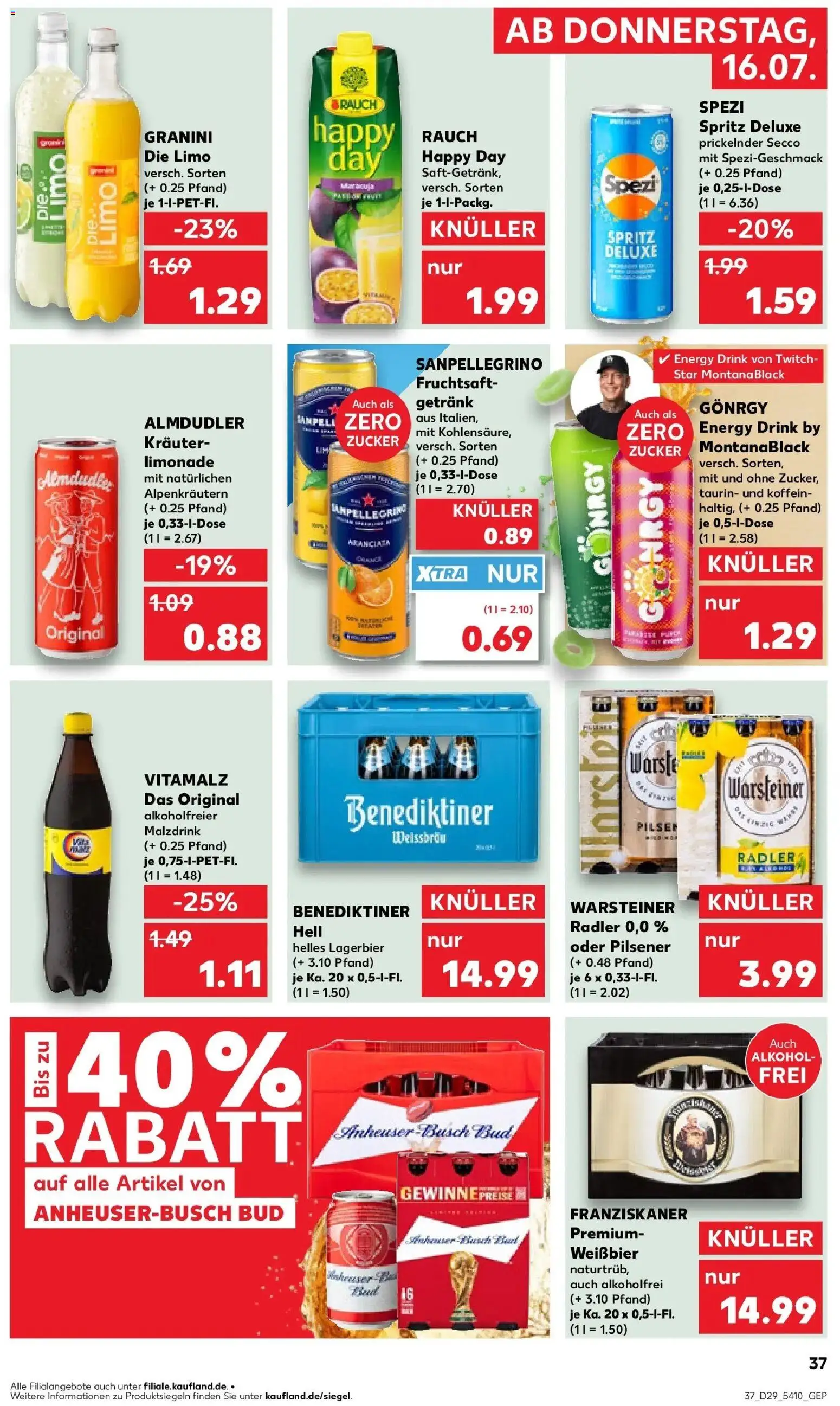 Kaufland Prospekt Waldkraiburg – gültig ab 13.07.2026 | Seite: 46 | Produkte: Franziskaner, Weißbier, Radler, Fruchtsaft