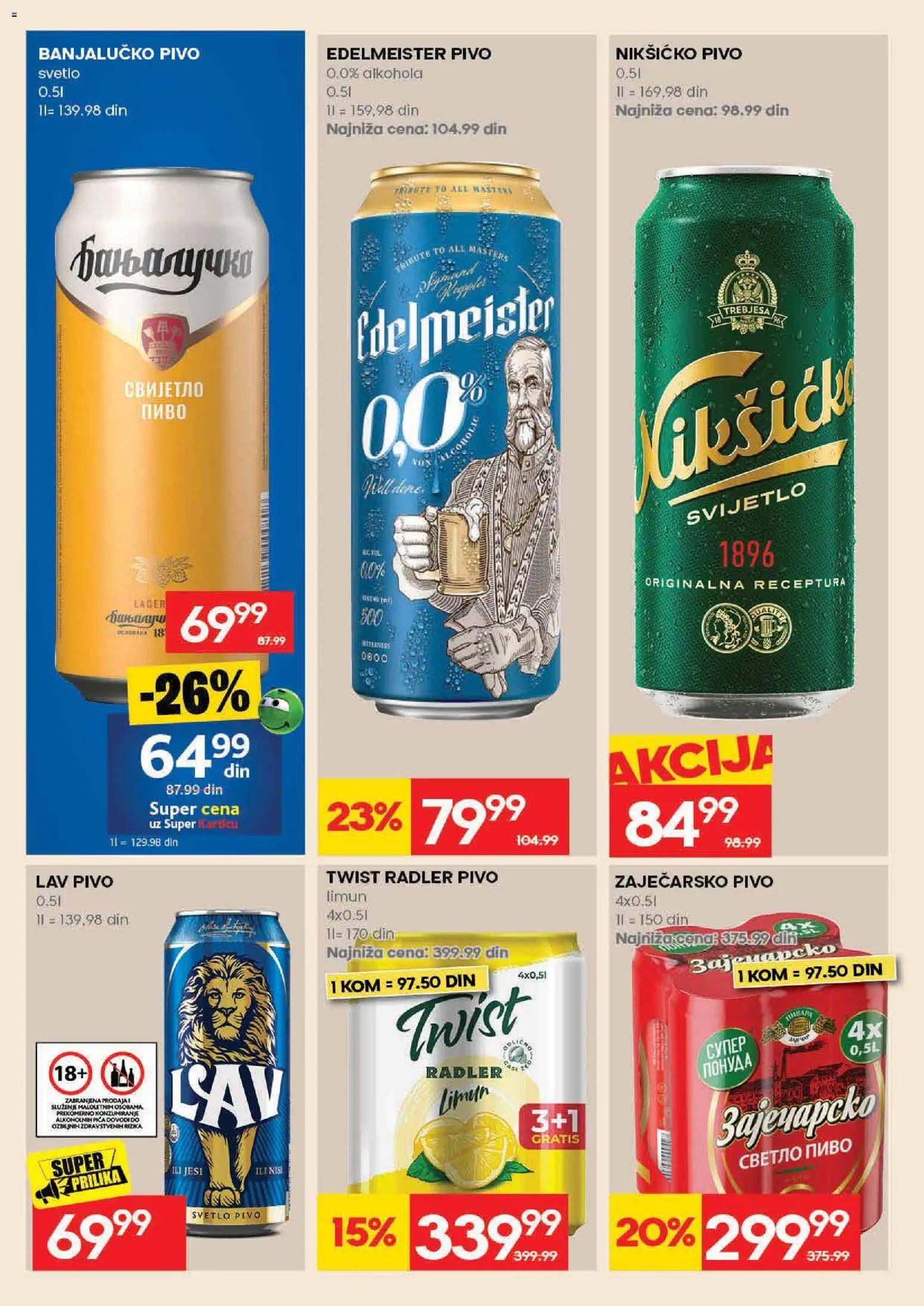 Roda katalog - važi od 09.07.2026 | Strana: 26 | Proizvode: Zaječarsko pivo, Pica, Pivo, Limun