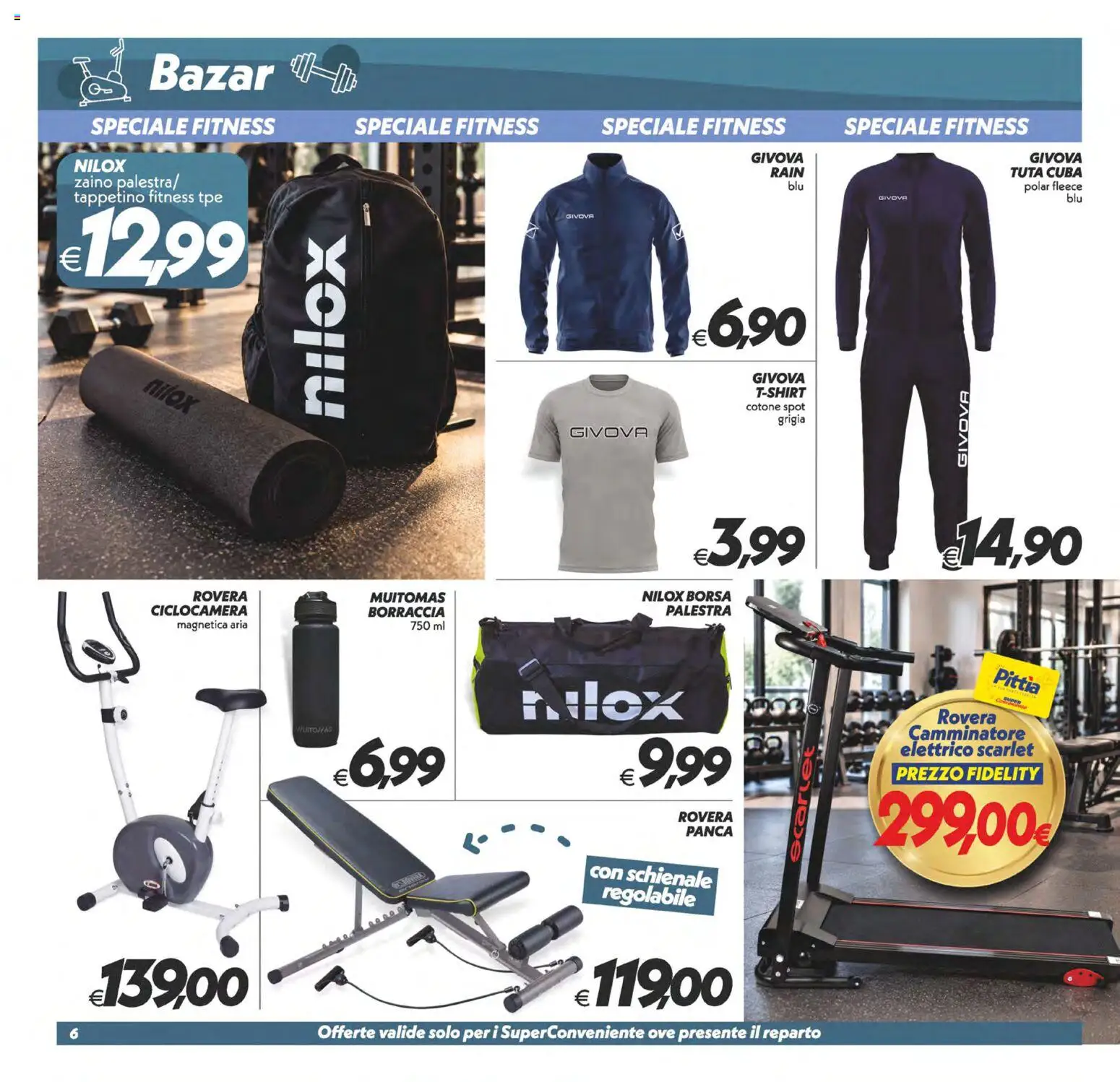 Volantino SuperConveniente del 23/10/2026 | Pagina: 30 | Prodotti: Panca, Zaino, Borsa, Borraccia