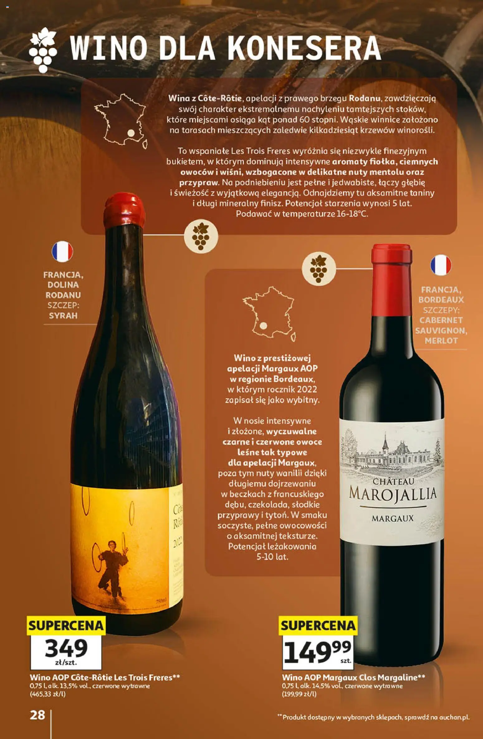 Auchan gazetka - Katalog Wino od 05.10.2026 | Strona: 28 | Produkty: Merlot, Owoce leśne, Wino, Przyprawy