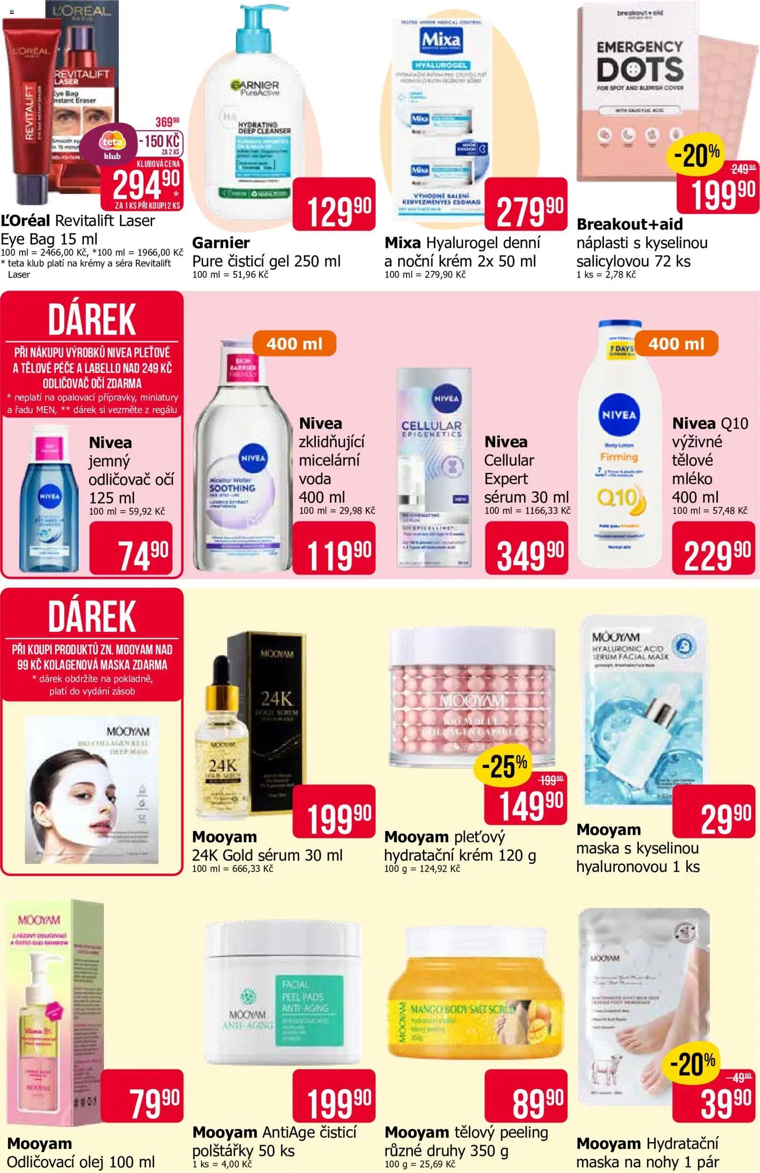 TETA Drogerie leták od 30.07.2026 | Strana: 2 | Produkty: Polštářky, Olej, Maska, Odličovač očí