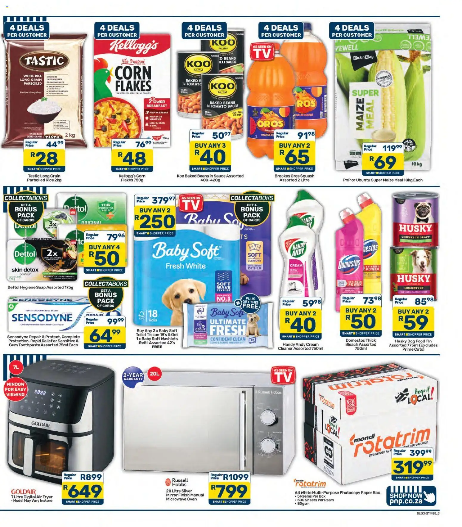 New Pick n Pay catalogue – valid from 26/10/2026 | Page: 3 | Products: Microwave oven, Box, Air fryer, Paper