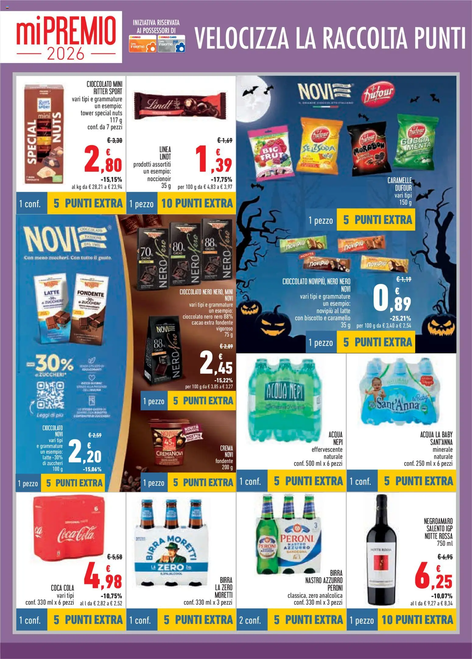 Volantino Conad del 07/10/2026 | Pagina: 10 | Prodotti: Birra, Caramelle, Acqua, Coca Cola