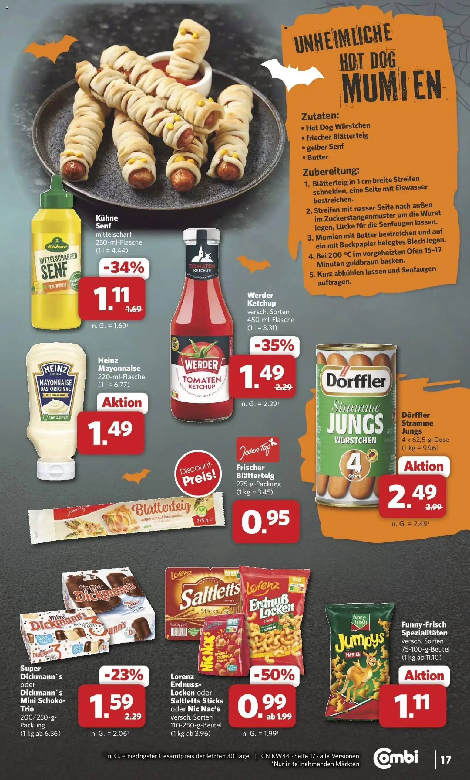 Combi Prospekt Rahden (ab 26.10.2026) zum Blättern | Seite: 17 | Produkte: Butter, Spezialitäten, Paprika, Mayonnaise