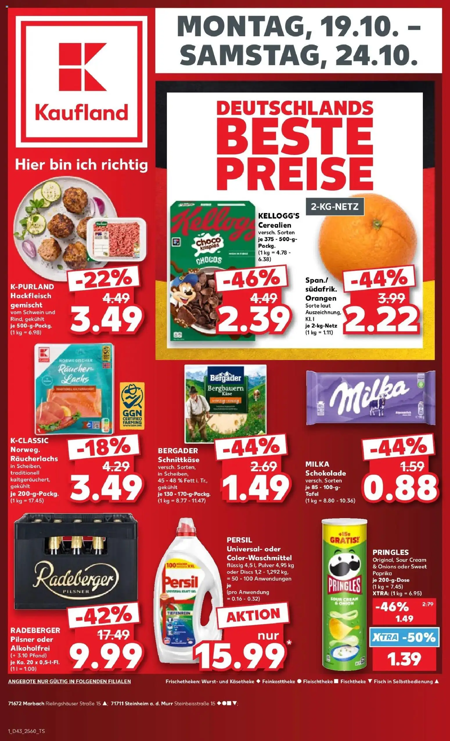 Prospekt Kaufland ab 19.10.2026 » Angebote Online zum Blättern | Seite: 5 | Produkte: Fisch, Lachs, Paprika, Hackfleisch